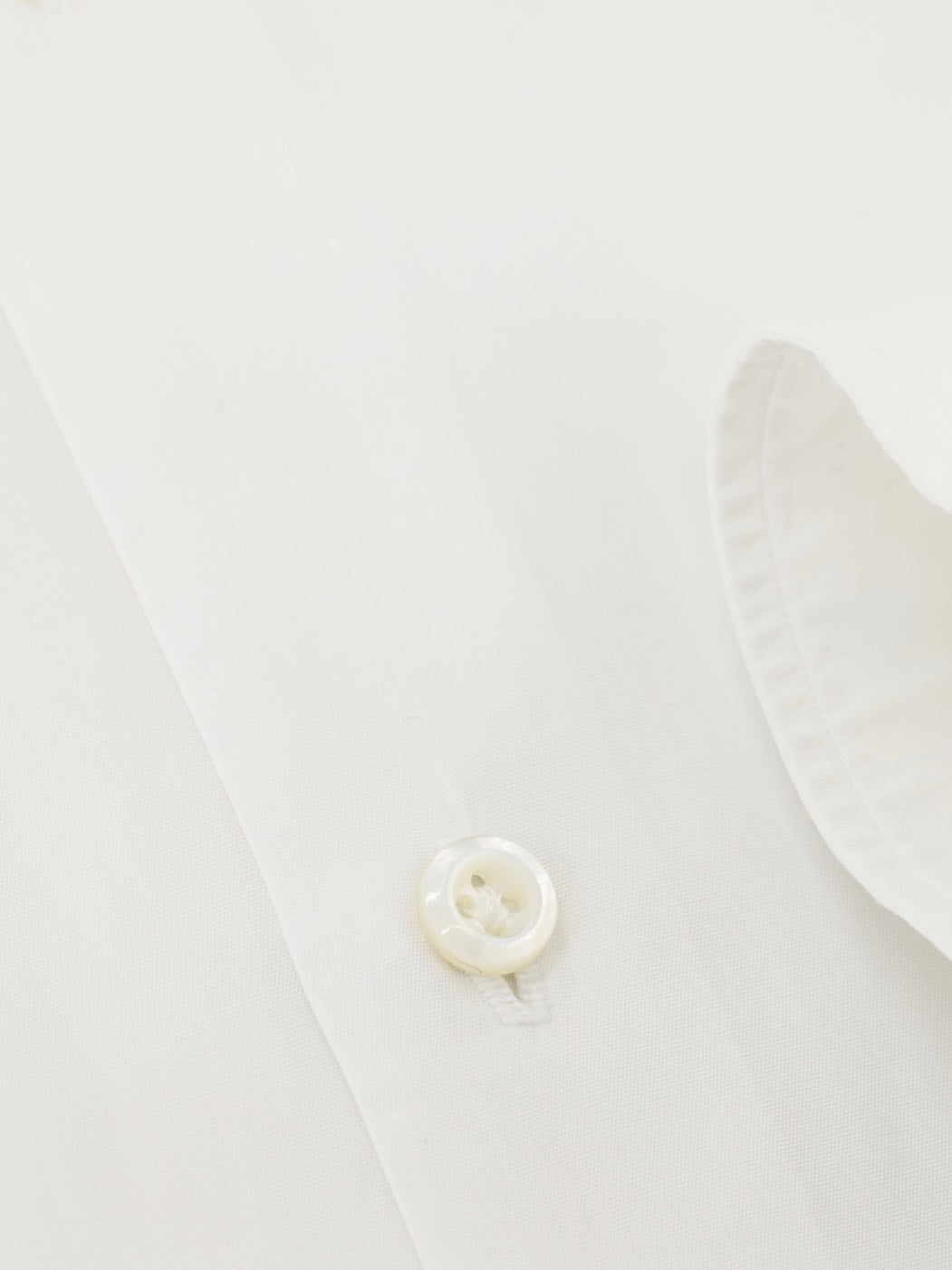 Luigi Borrelli White Cotton Poplin Neapolitan Shirt