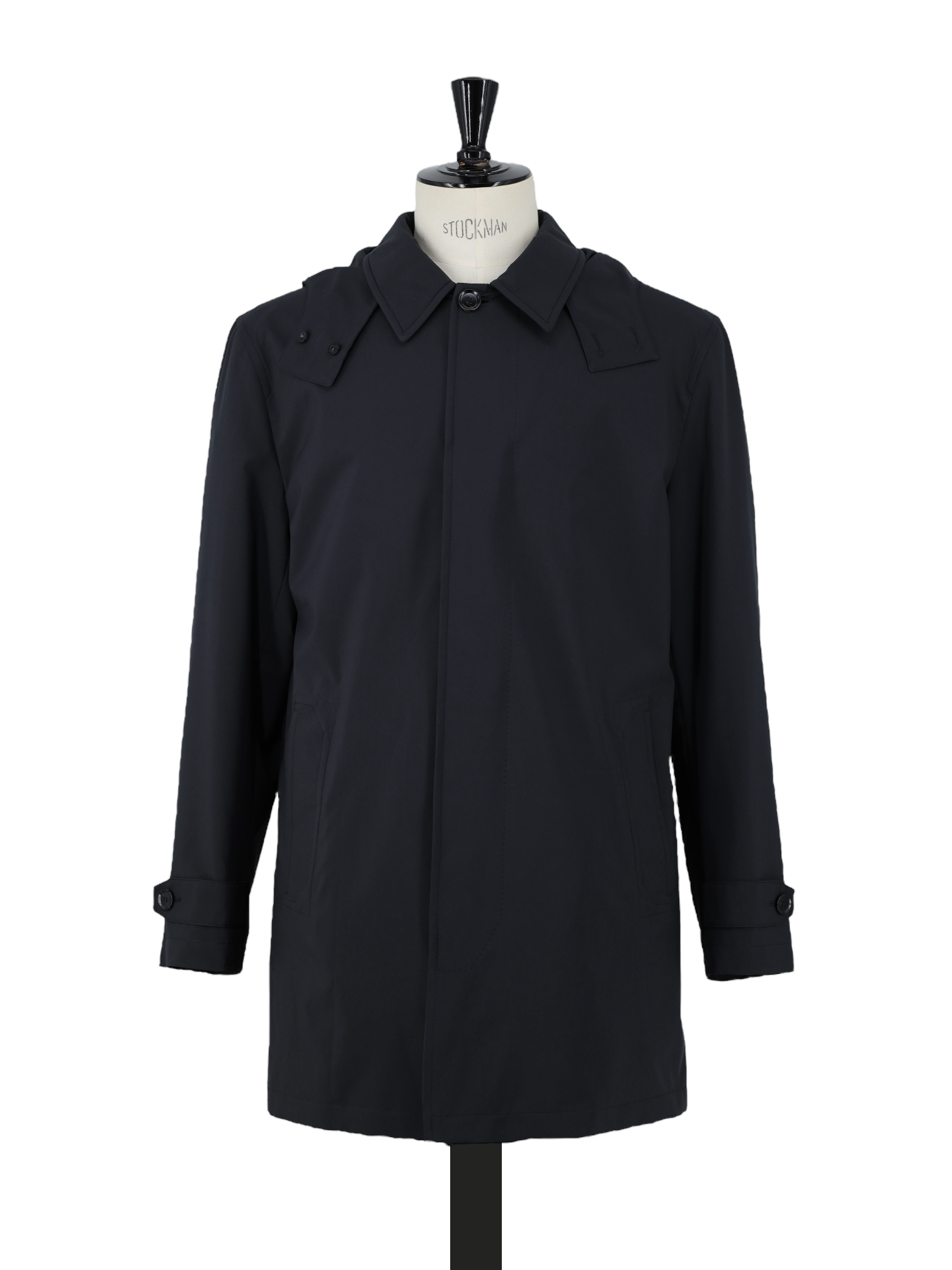 Brioni Deep Navy "Performa" Sartorial Raincoat Parka