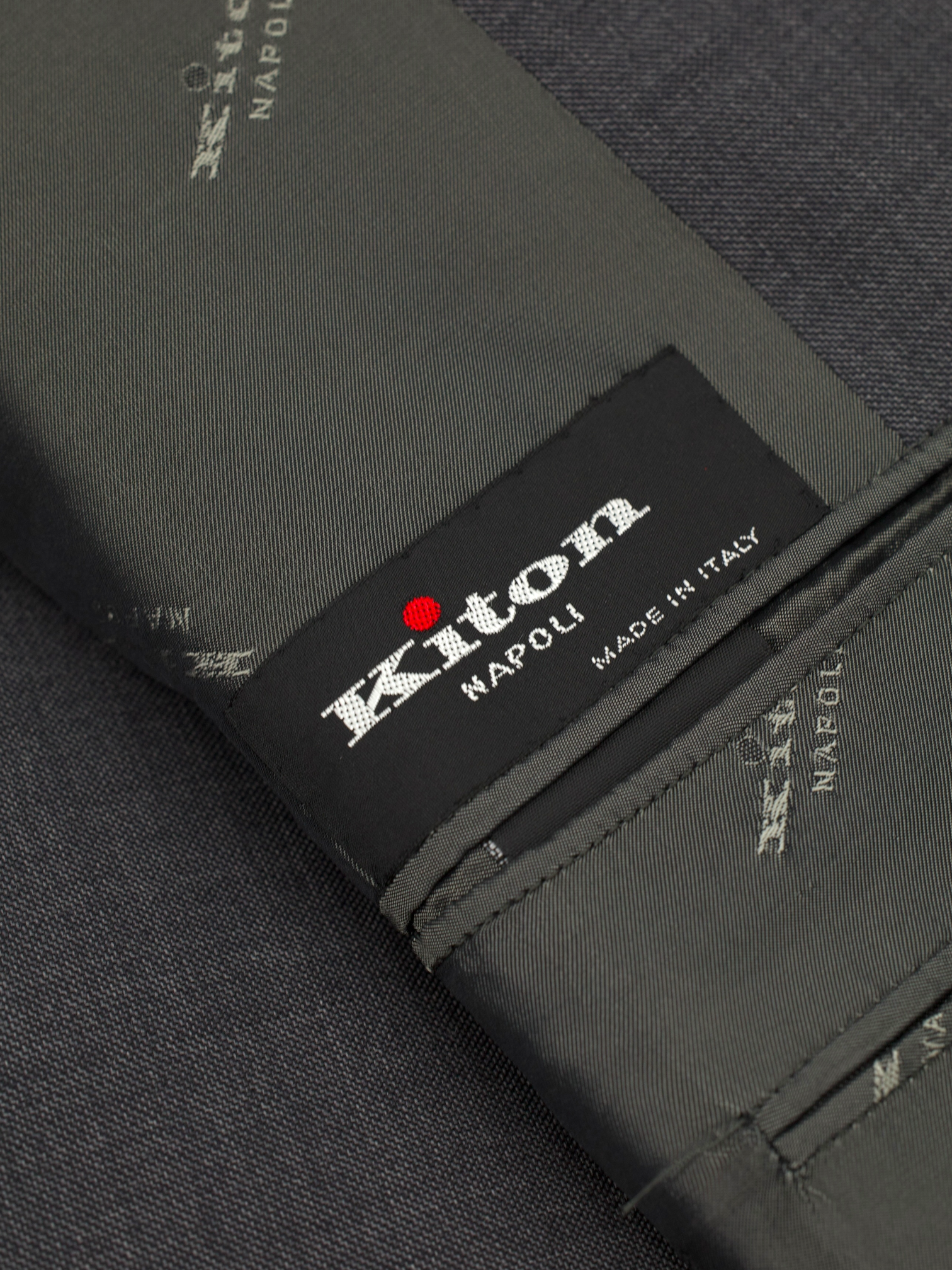 Kiton Grey Fine-Wool Sharkskin Neapolitan Suit