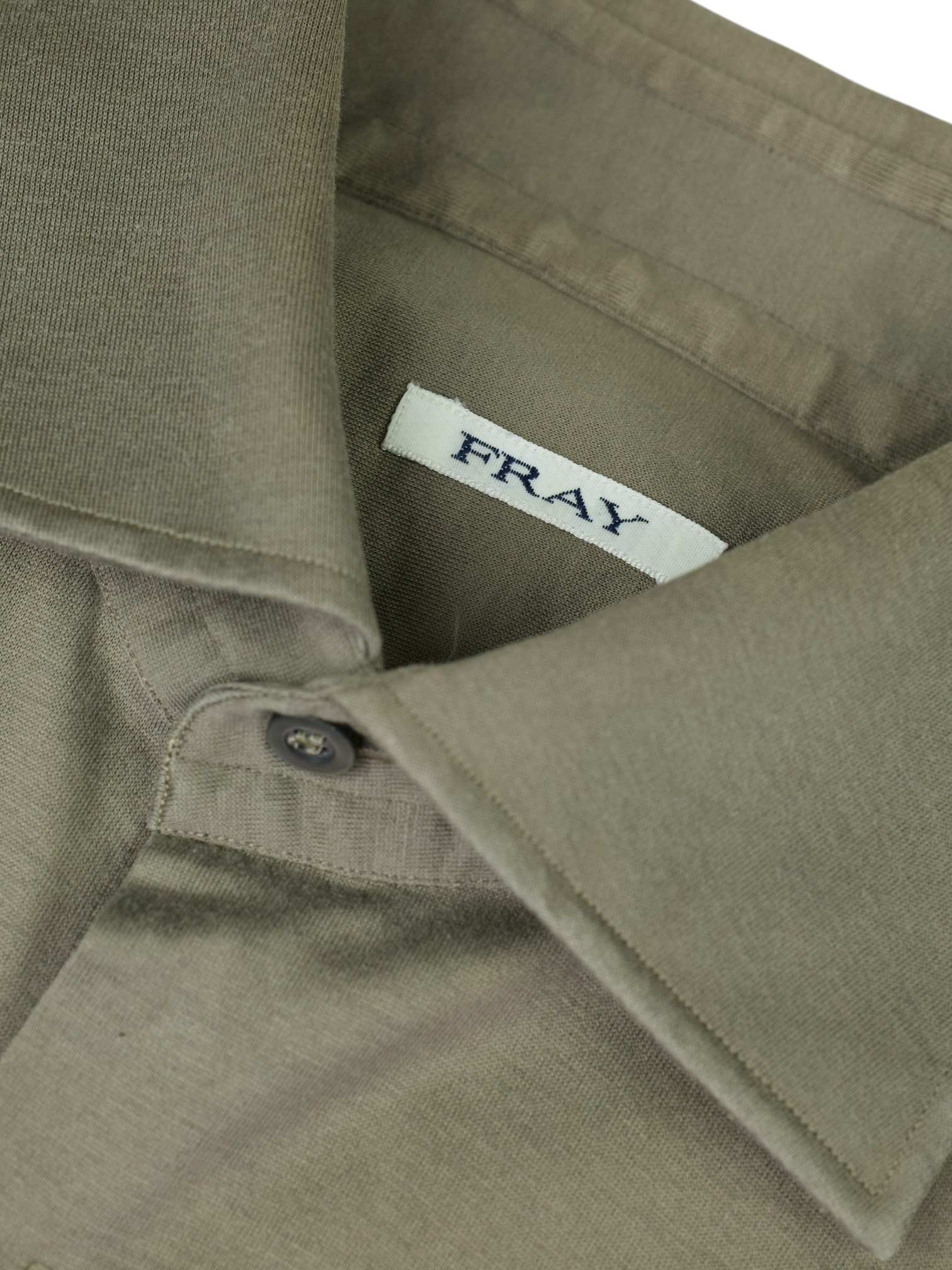 Fray Warm Taupe Cotton Jersey-Knitted "Gabriel" Shirt