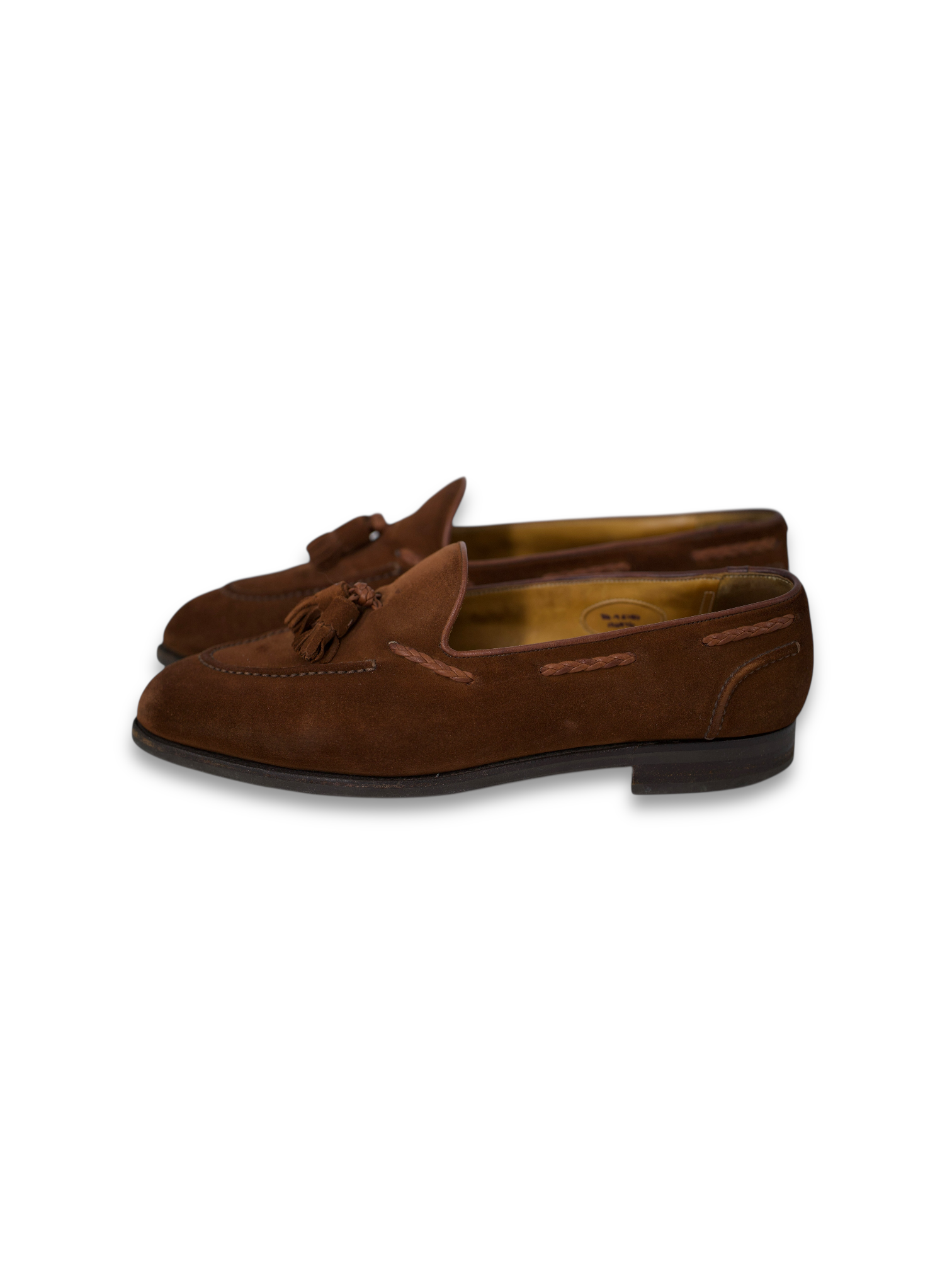 Edward Green Brown Snuff Suede Belgravia Tassel Loafer