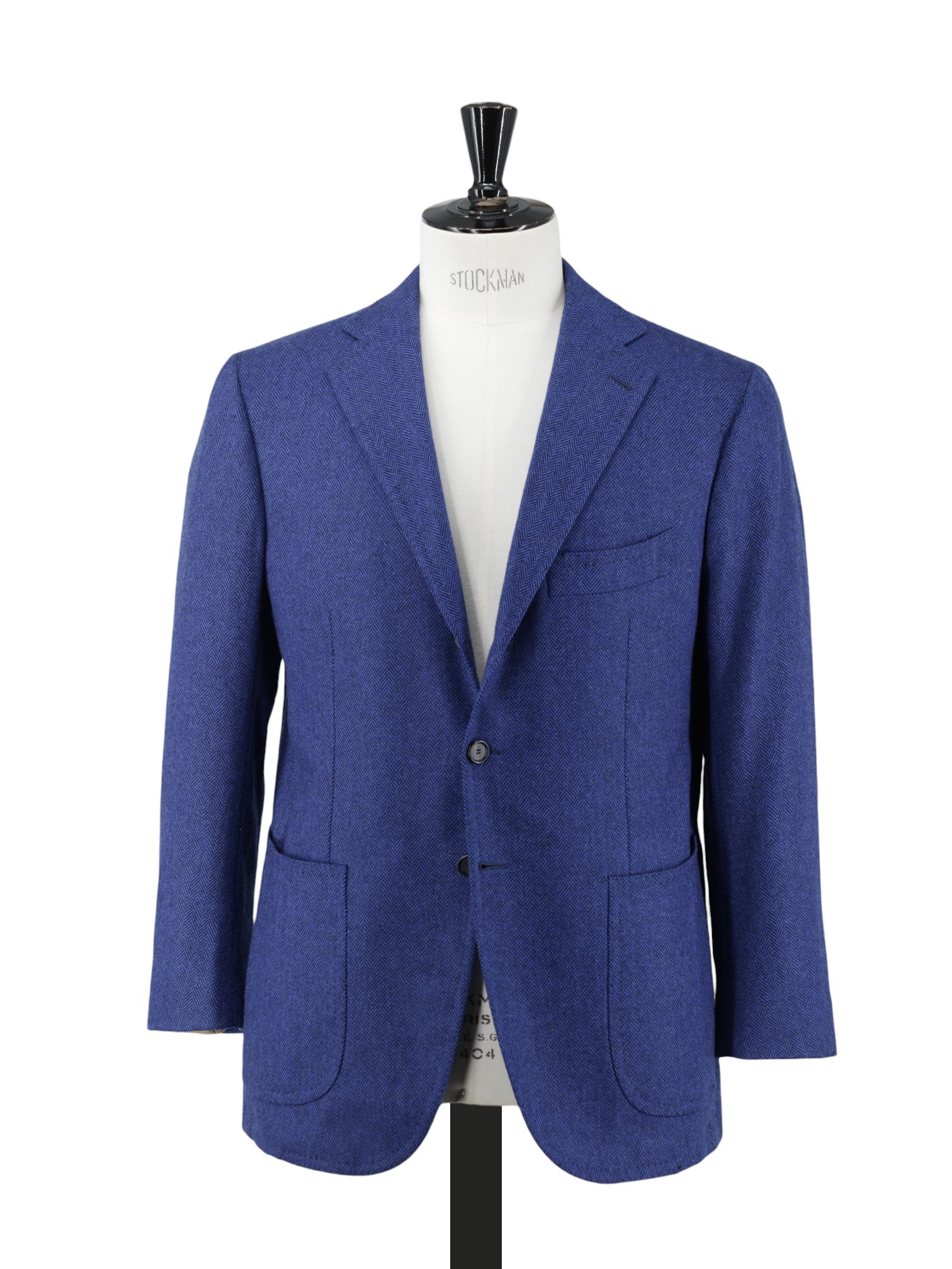 Cesare Attolini Royal Blue Geelong Wool Herringbone Jacket