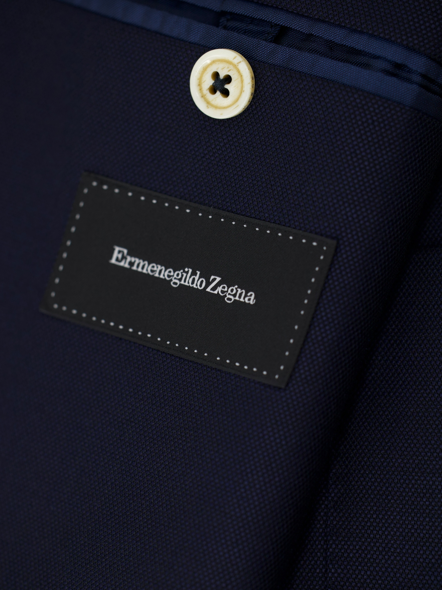 Ermenegildo Zegna Navy Wool "10 Pockets" Birdseye Jacket