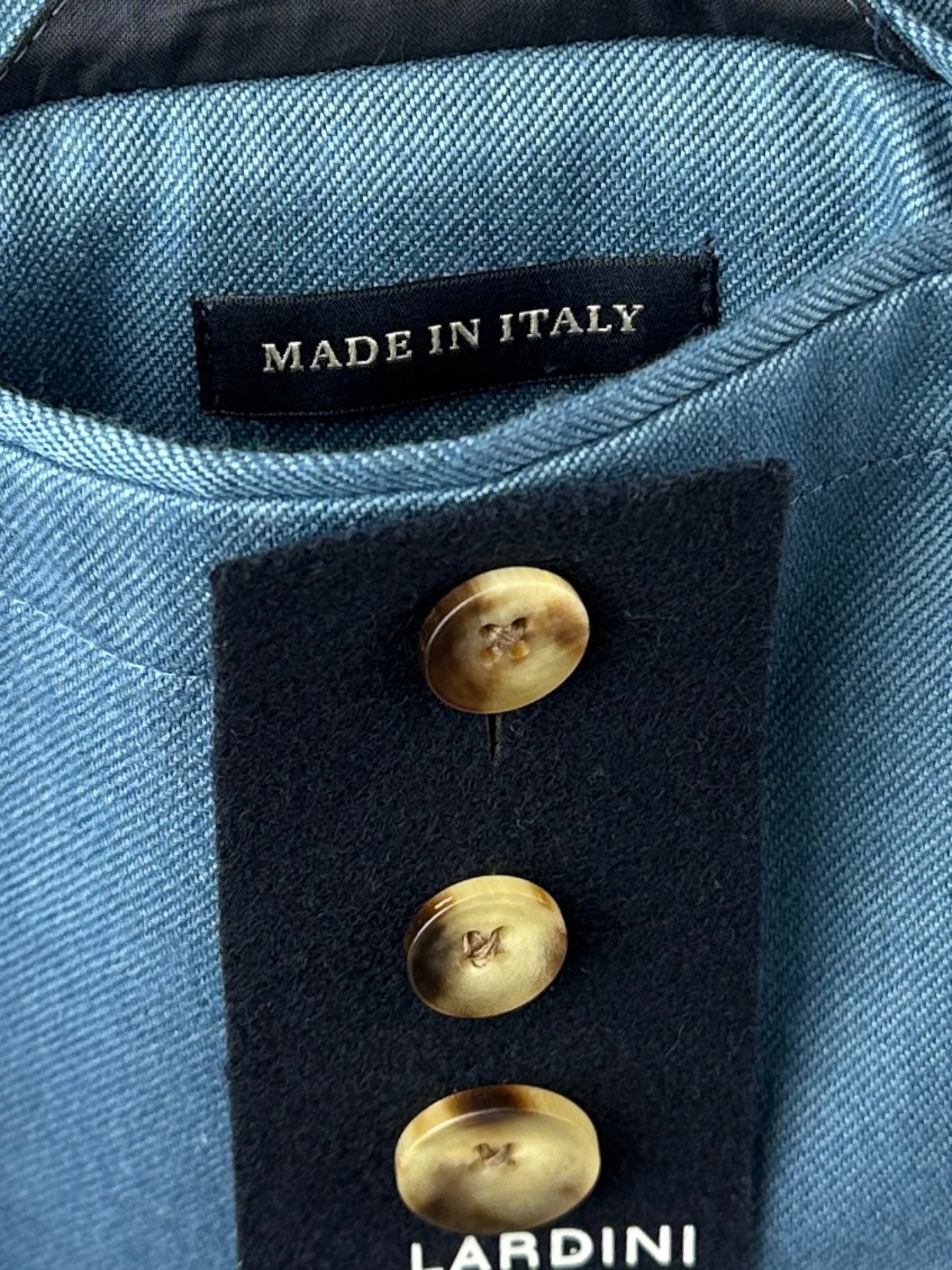 Lardini Denim Blue Cashmere & Silk Jacket