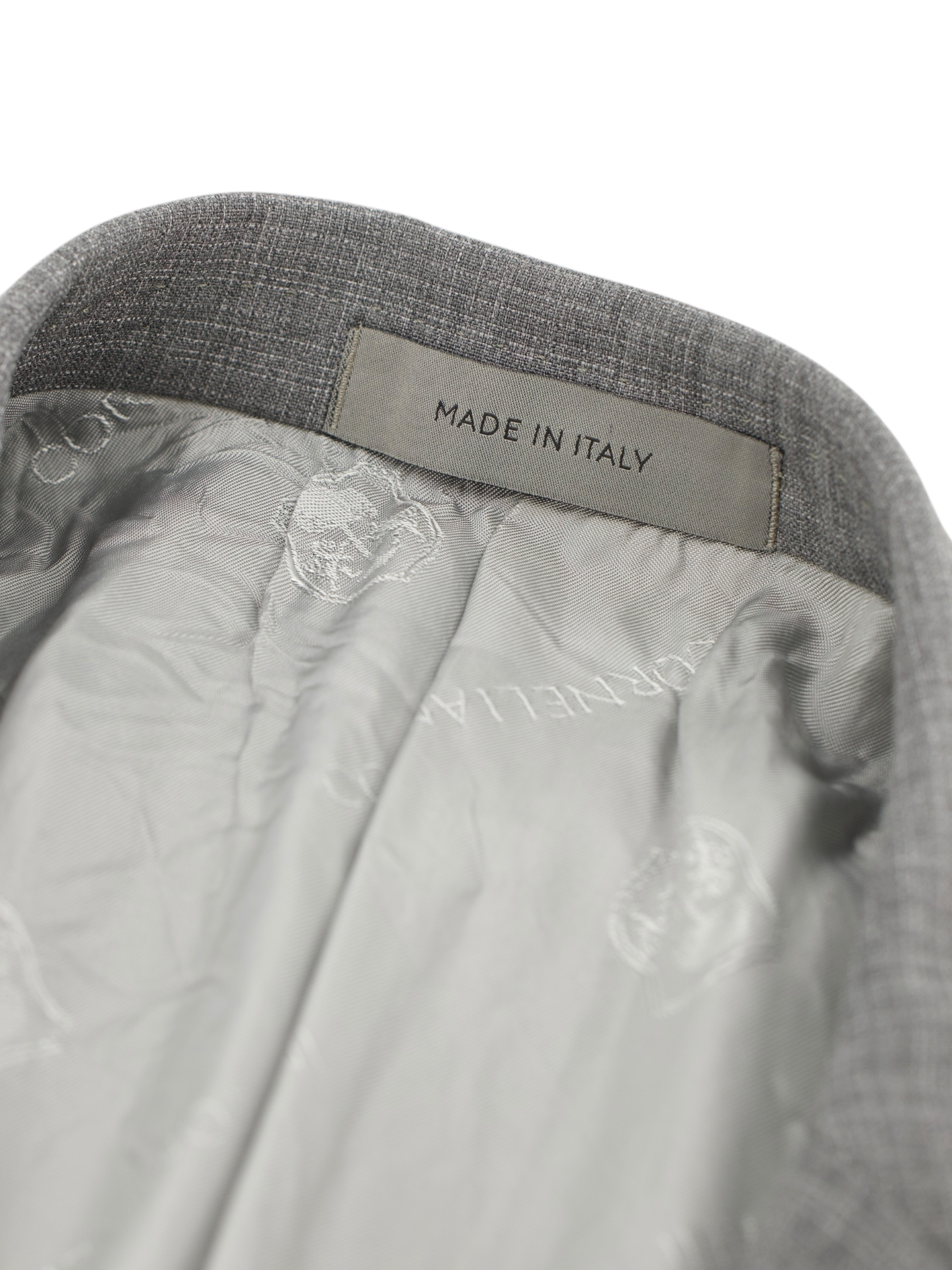 Corneliani Light Grey Super 110's Micro-Check Suit
