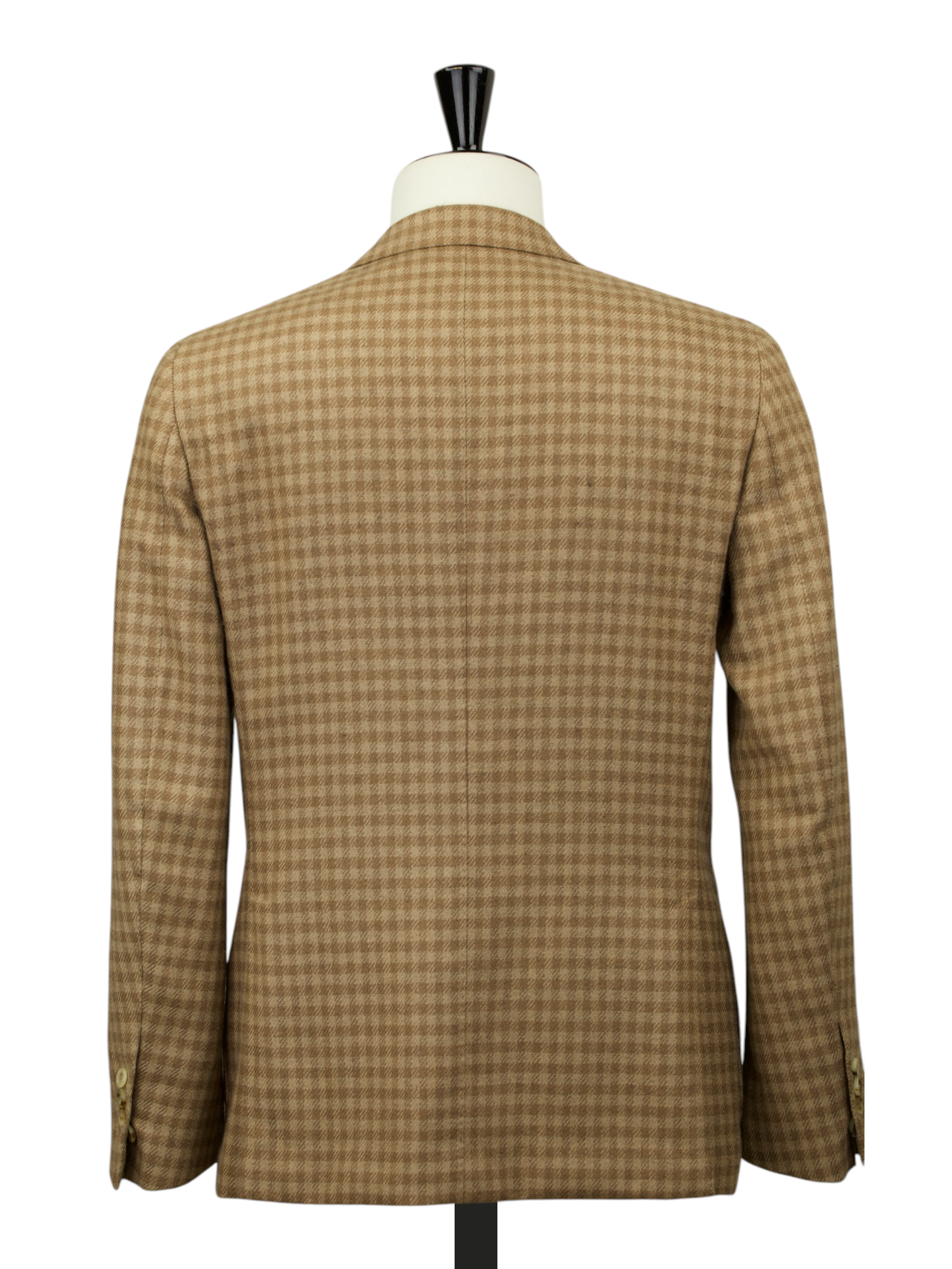 Caruso Light Brown “GobiGold” Camel Hair & Wool Gingham Jacket