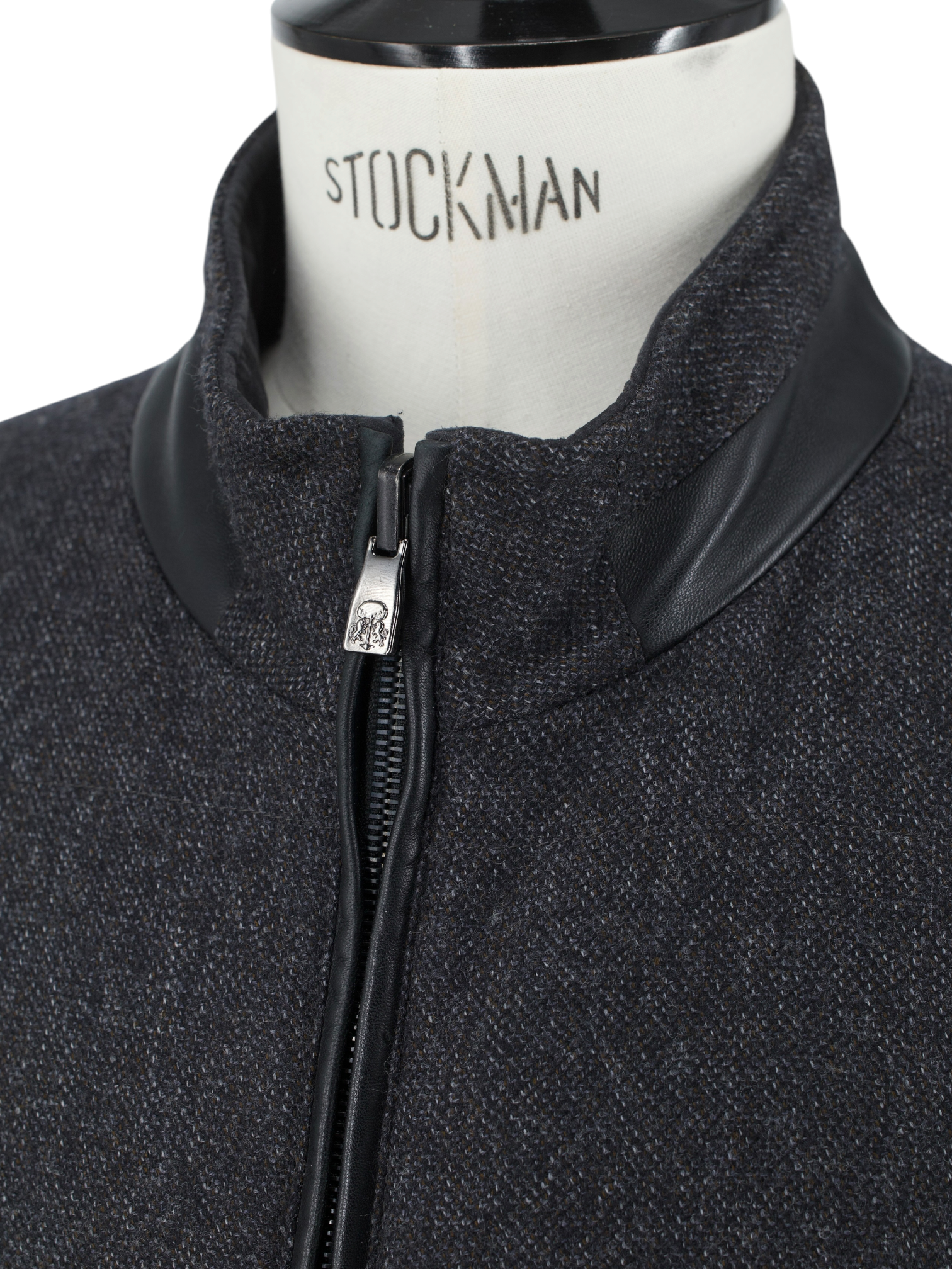 Corneliani Dark Grey Reversible Wool & Suede Bodywarmer Vest