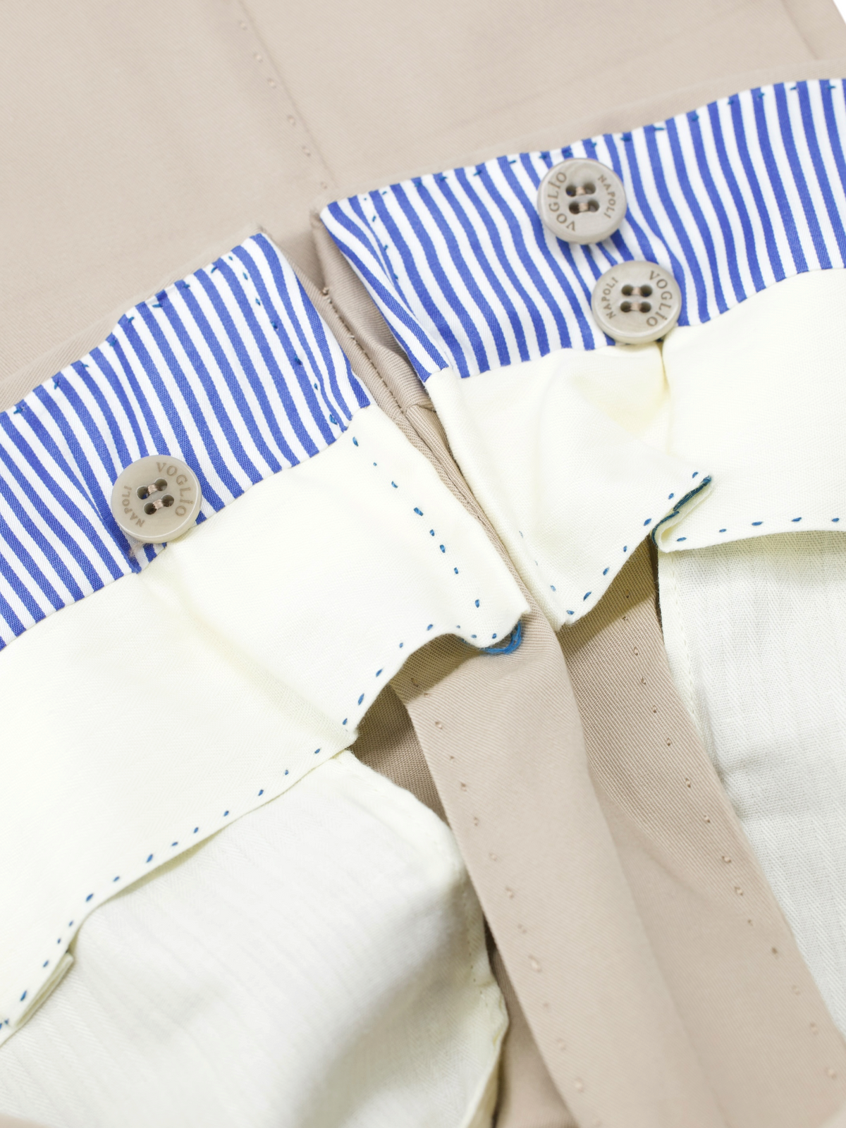 Sartoria Voglio Light Brown Holland & Sherry Cotton Twill Sartorial Trousers