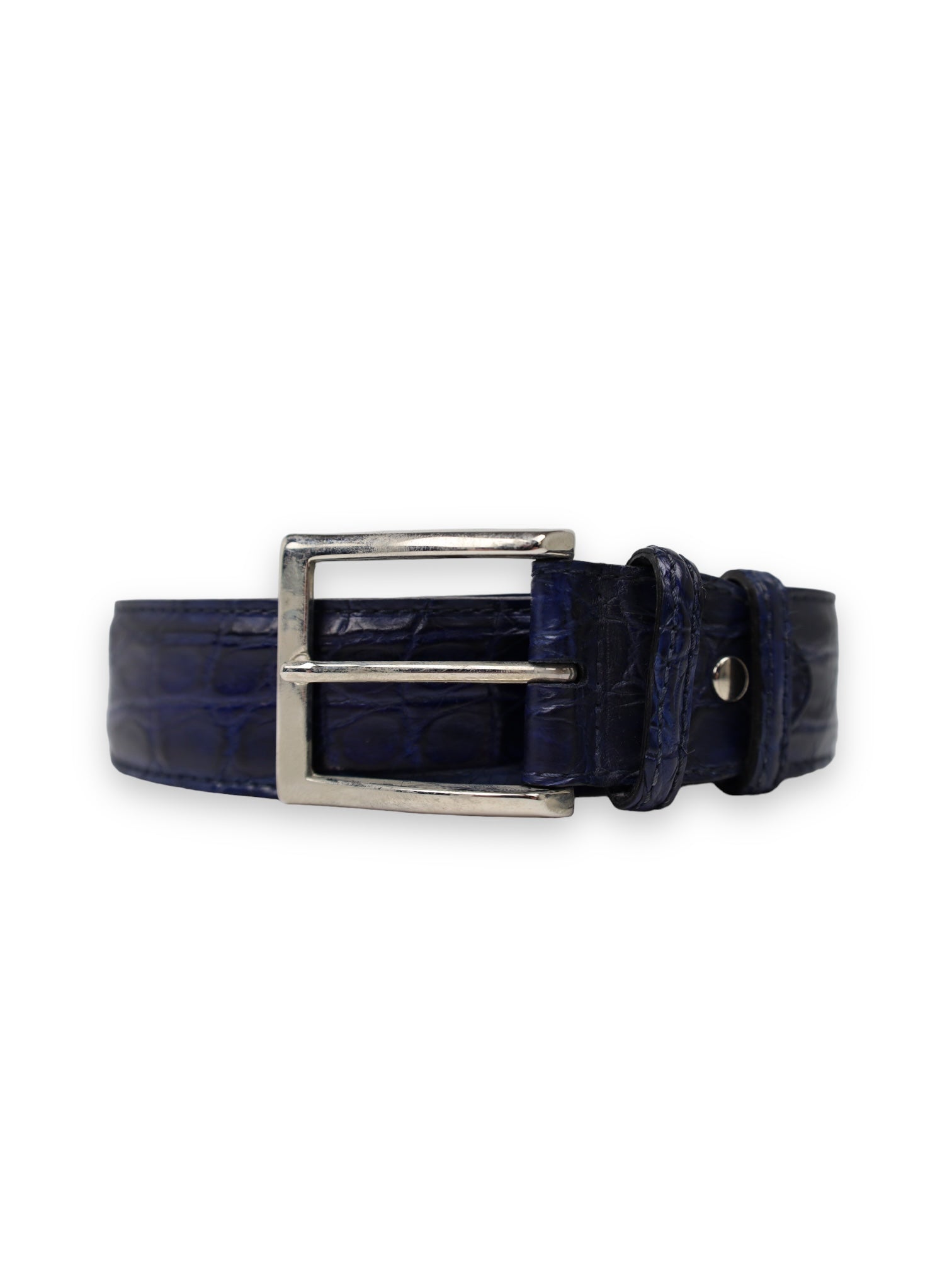 Bontoni Electric Blue Penny Loafer + Crocodile Belt & Details
