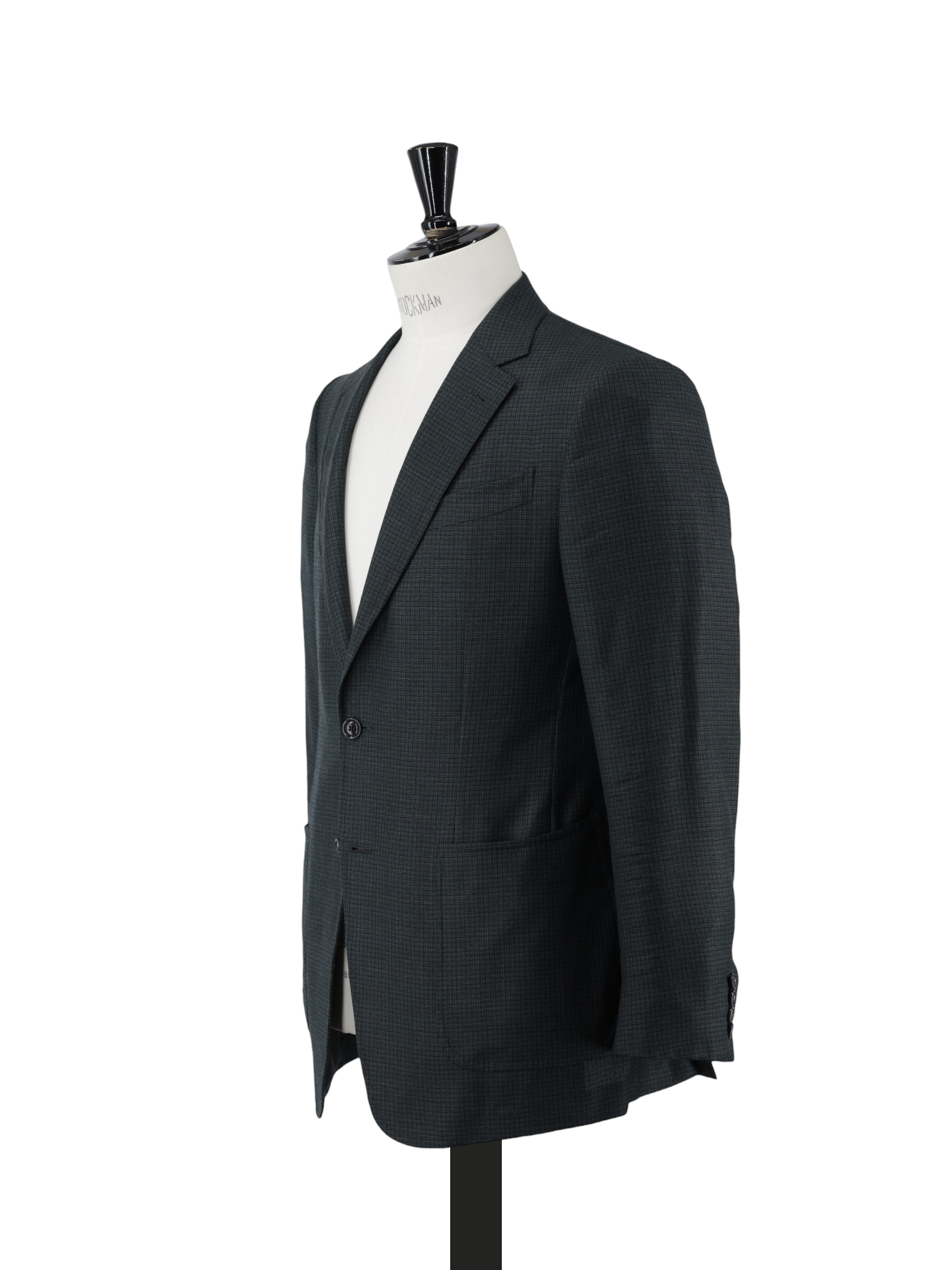 Ermenegildo Zegna Forest Green Fine-Wool Micro-Pattern Manhattan Jacket