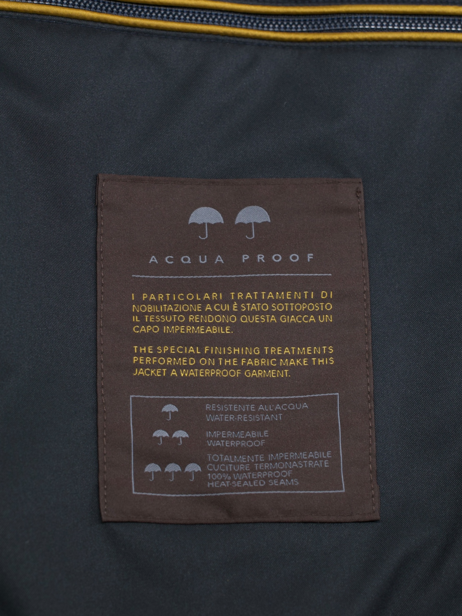 MooRER Navy Aqua-Proof Bernier Field-Jacket