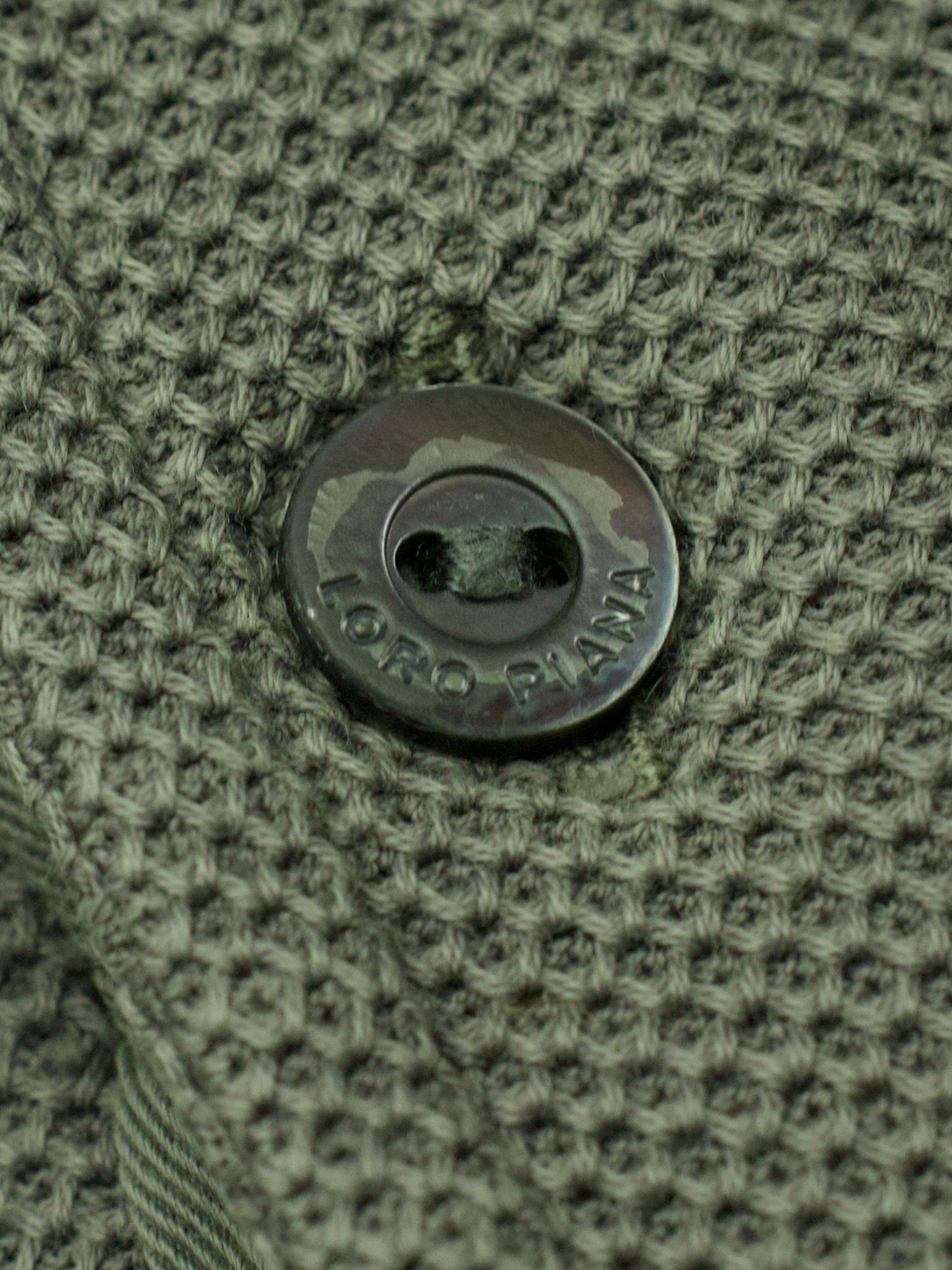 Loro Piana Grey Cotton Piqué Long-Sleeve Polo Shirt