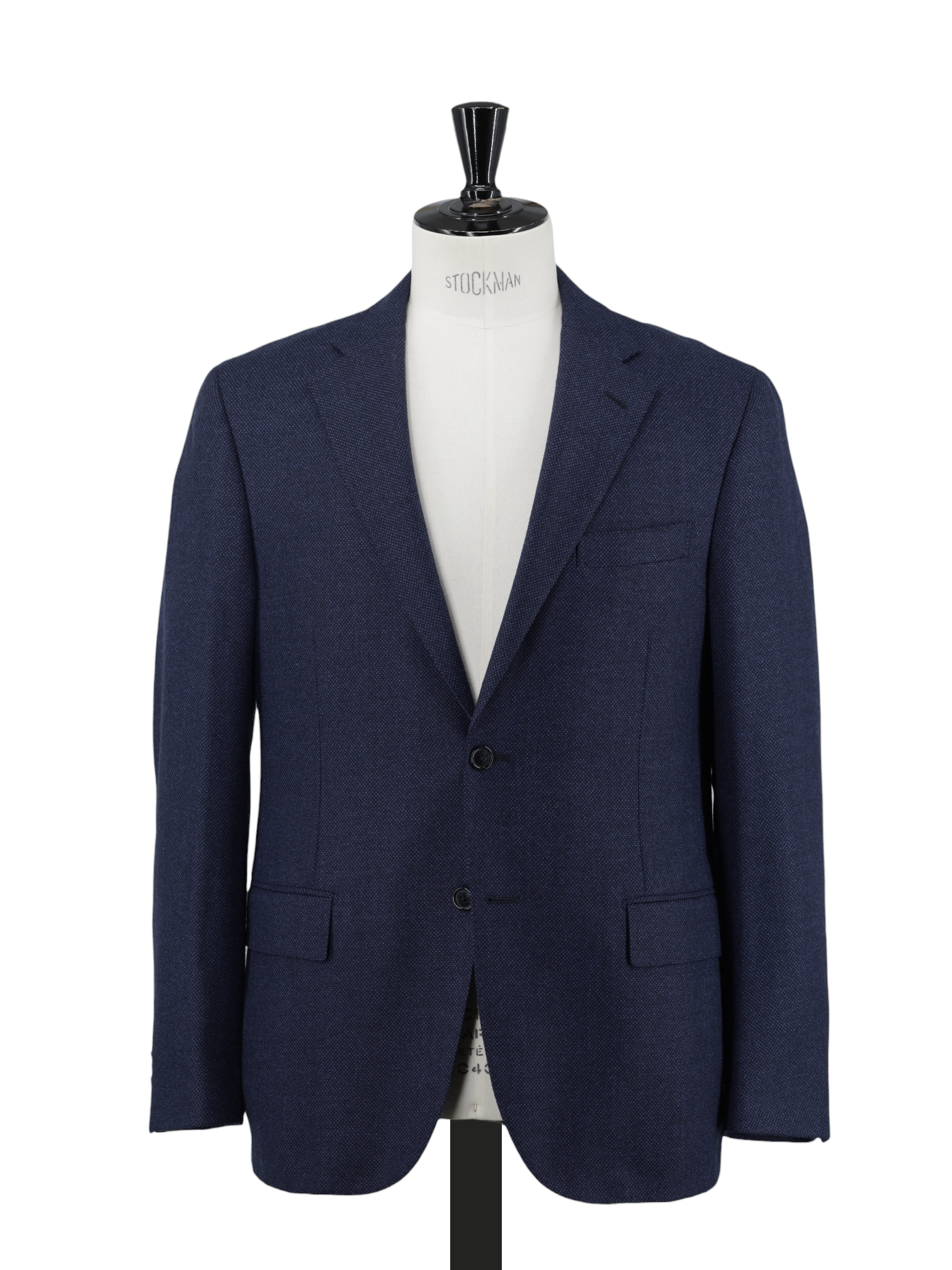 Corneliani Dark Blue Virgin-Wool Micro-Pattern Academy Jacket