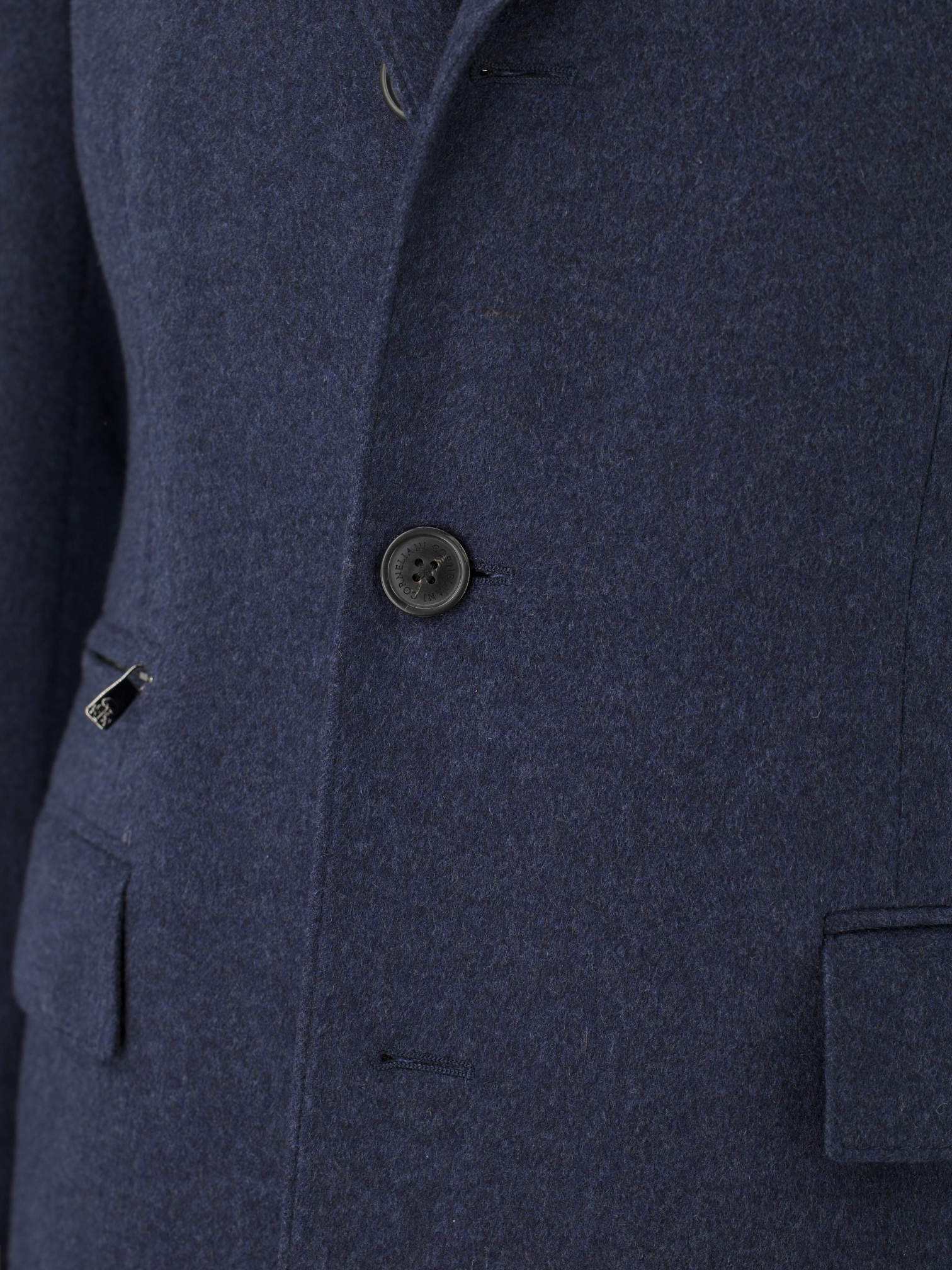 Corneliani Steel Blue Pure Cashmere Milestone Overcoat