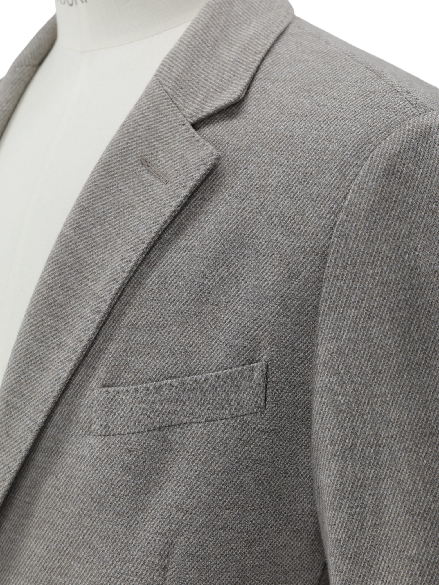 Mandelli Taupe Double-Faced Wool & Cotton Unconstructed Jacket