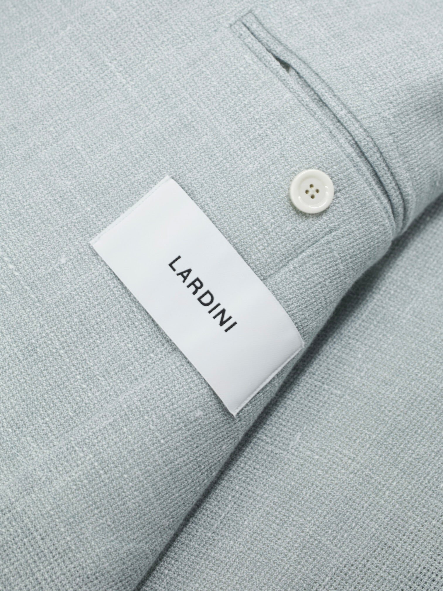 Lardini Seafoam Green Linen & Wool Hopsack Jacket