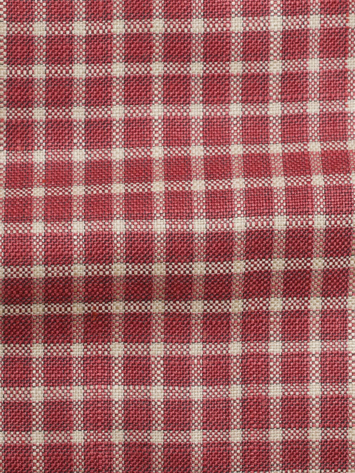 Corneliani Red & White Silk & Wool Checkered Academy Jacket