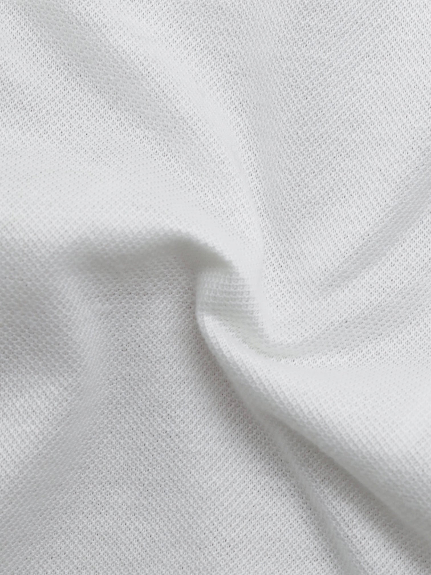 Fray White Knitted Piqué-Cotton Button-Down Shirt