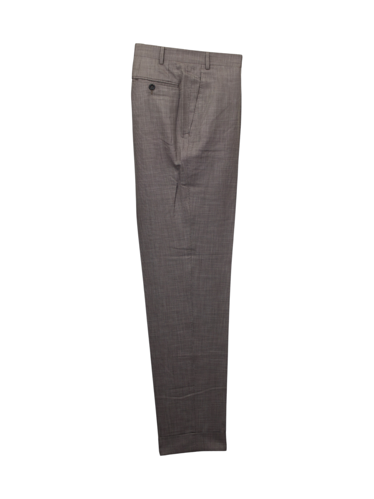 Canali Taupe Super 150's Wool & Silk Glenplaid Summer Suit + Extra Trousers