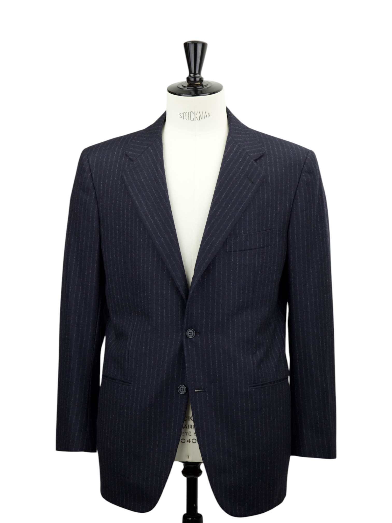 Kiton Navy & Light Blue Pure Cashmere Pinstripe Suit
