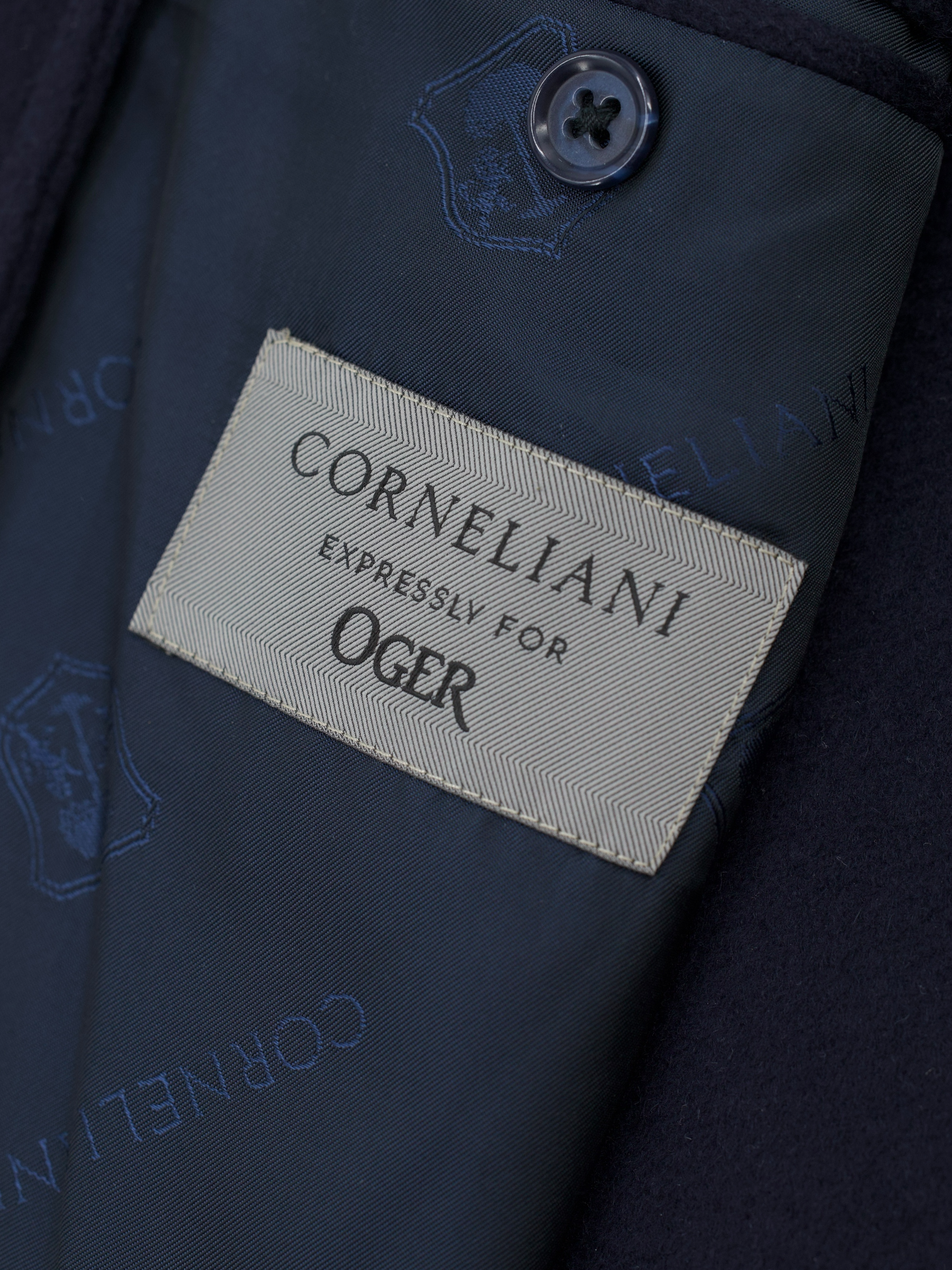 Corneliani Navy Virgin-Wool Vespa Coat Jacket