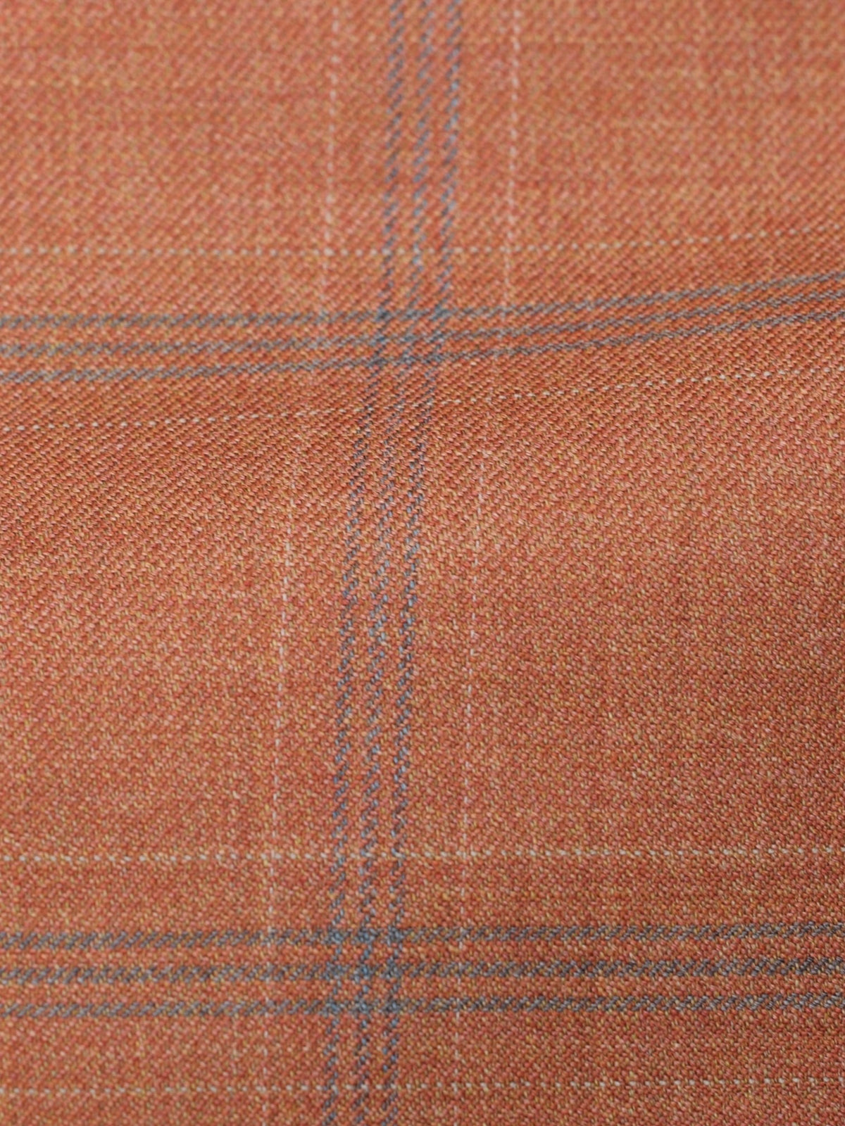 Brioni Peach & Steel Grey Wool Windowpane Vintage Nomentano Jacket