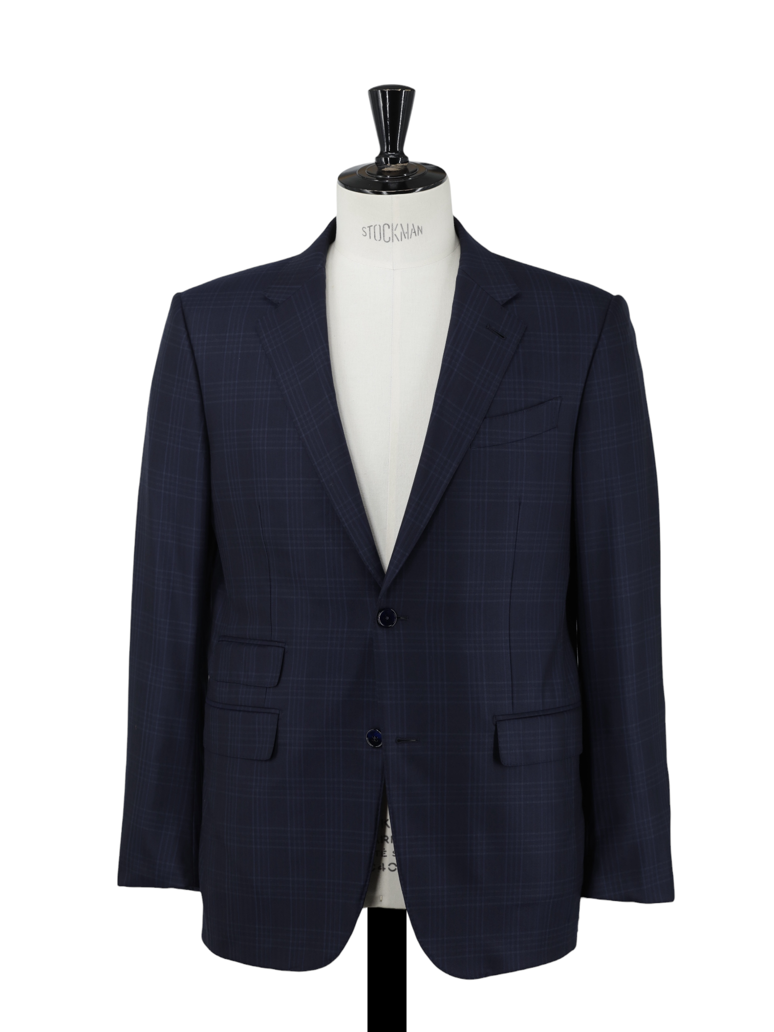 Ermenegildo Zegna Dark Blue 12milmil12 Checkered Mila Suit