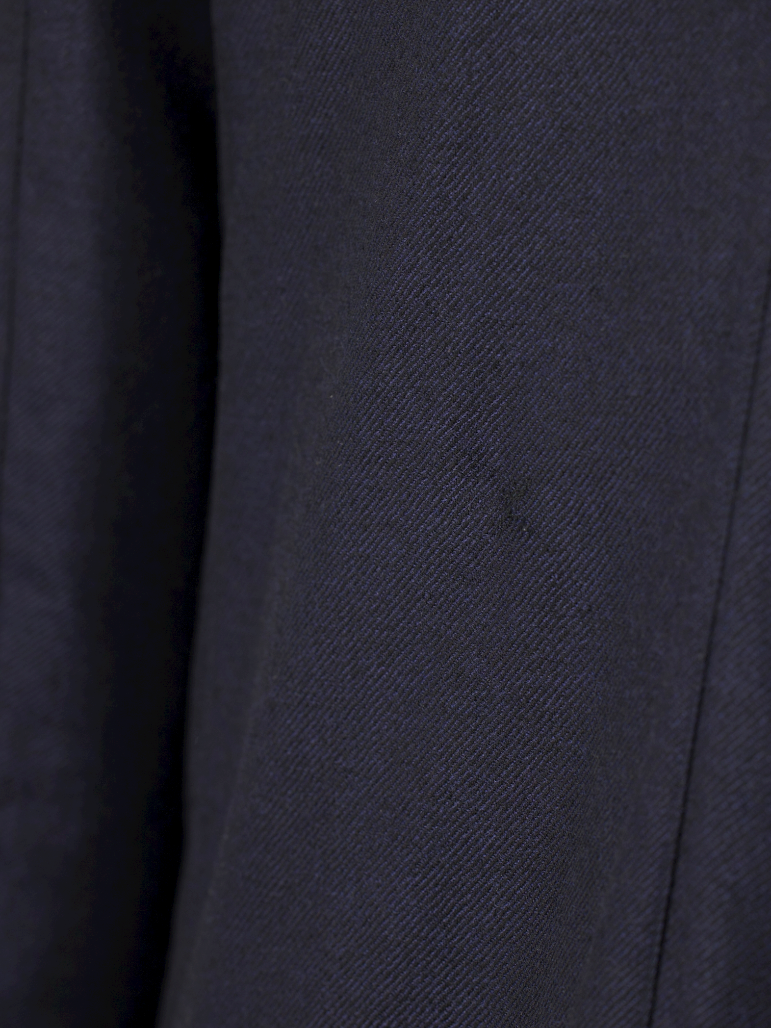 Mandelli Navy Storm System & Rabbit-Fur Lining Overcoat