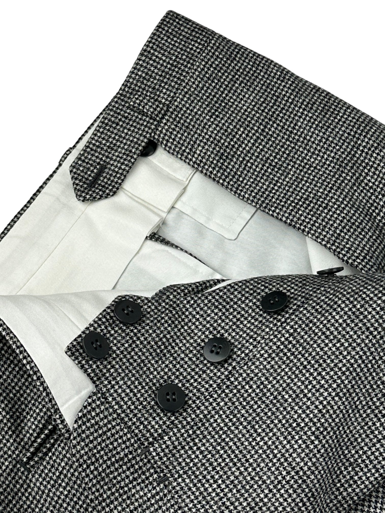 Cesare Attolini Zwart-wit puppytooth-pak van wol en kasjmier