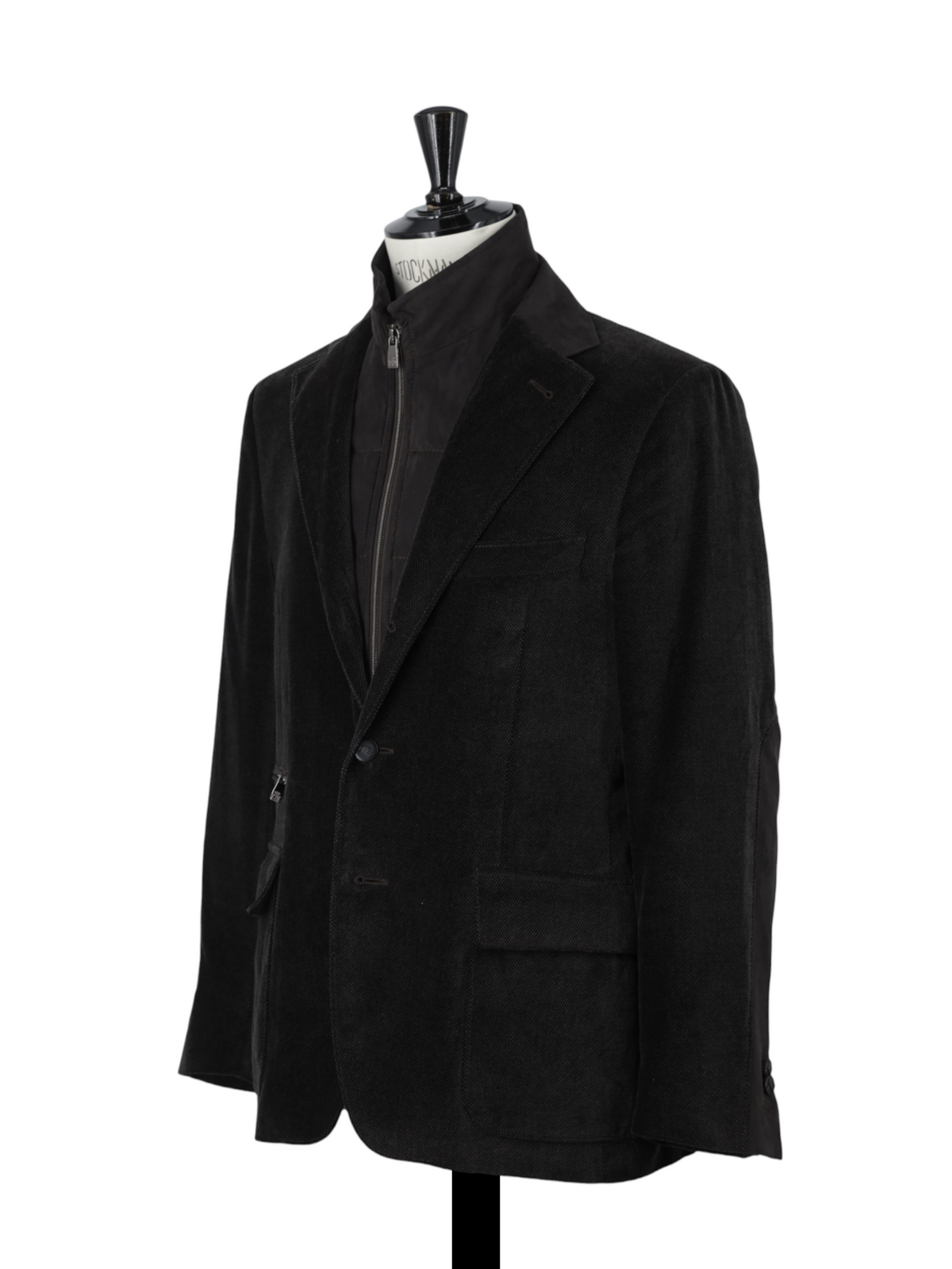 Corneliani Dark Taupe Cotton-Stretch Moleskin Pinpoint Vespa Jacket