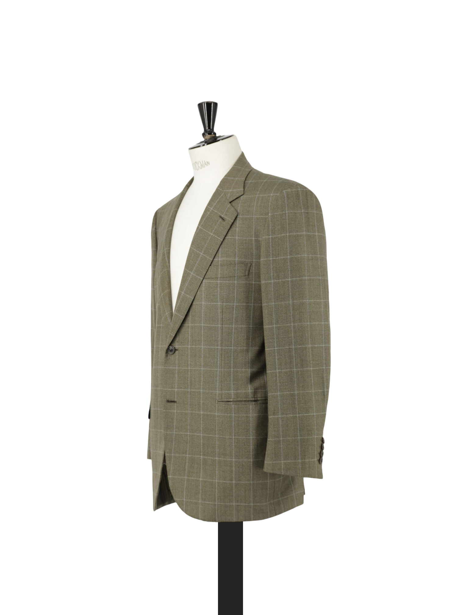 Brioni Moss Green & Light Blue Fine-Wool Windowpane Palatino Jacket