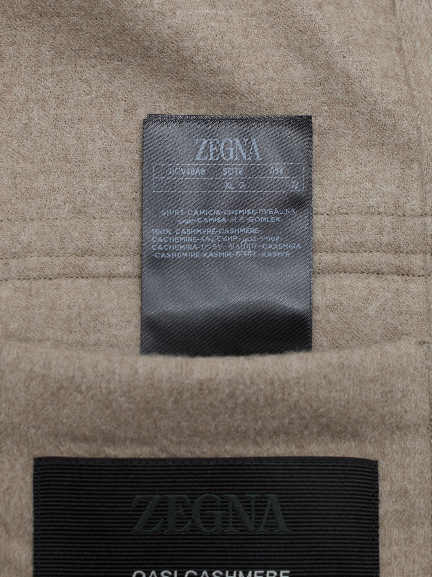 Ermenegildo Zegna Light Brown Oasi Cashmere Alba Overshirt