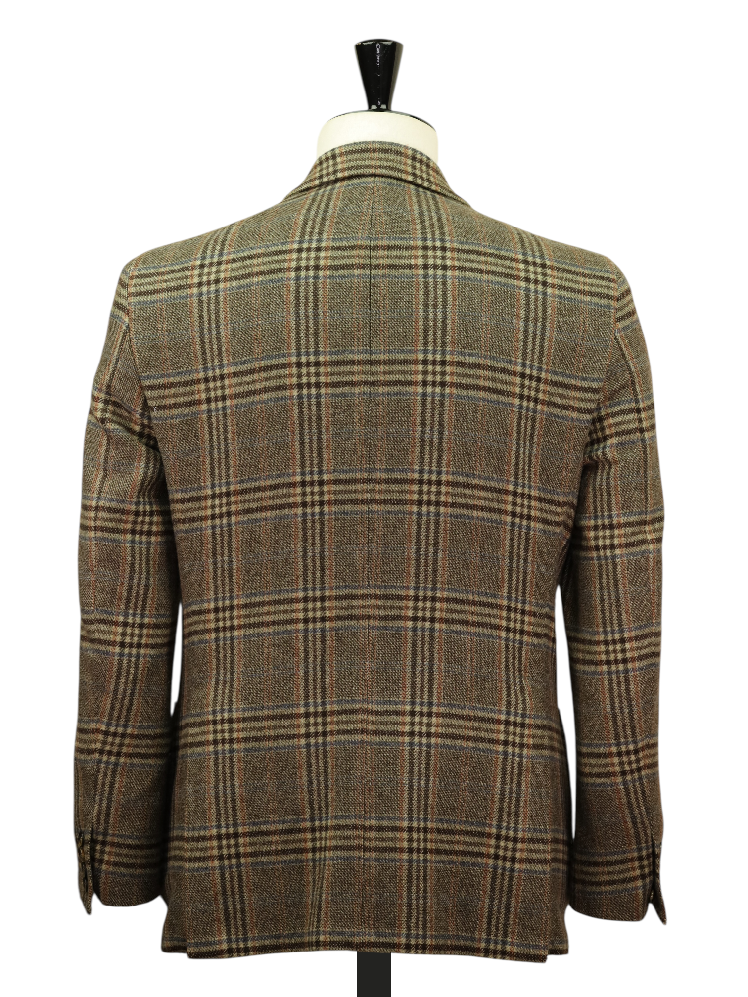 Loro Piana Brown Cashmere Rain Systen Tartan-Check Jacket