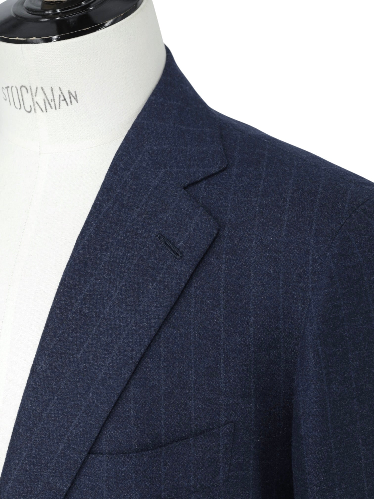 Cesare Attolini Steel Blue Cashmere-Silk Flannel Chalkstripe Suit