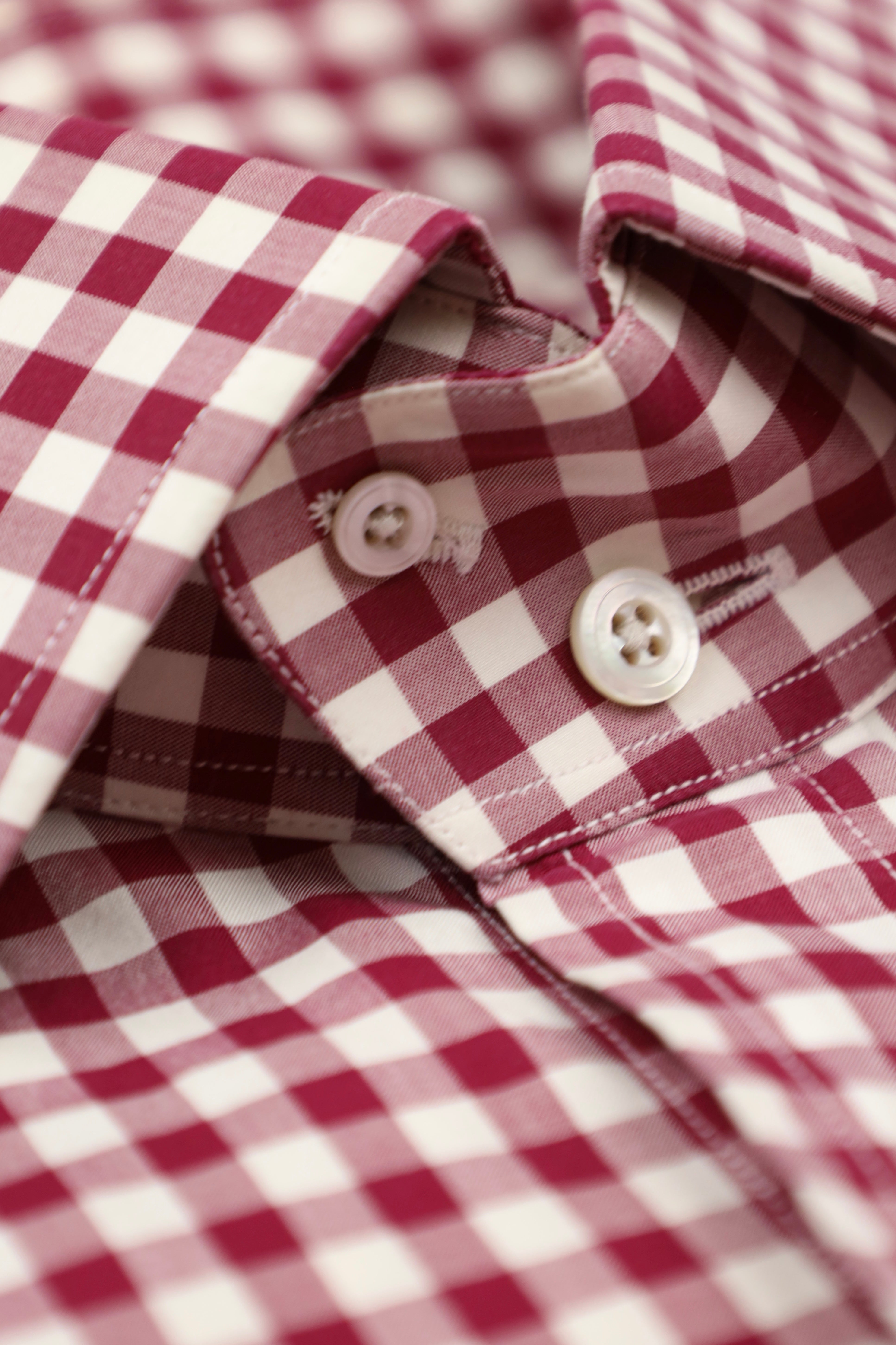 Tom Ford Red Gingham Check Shirt