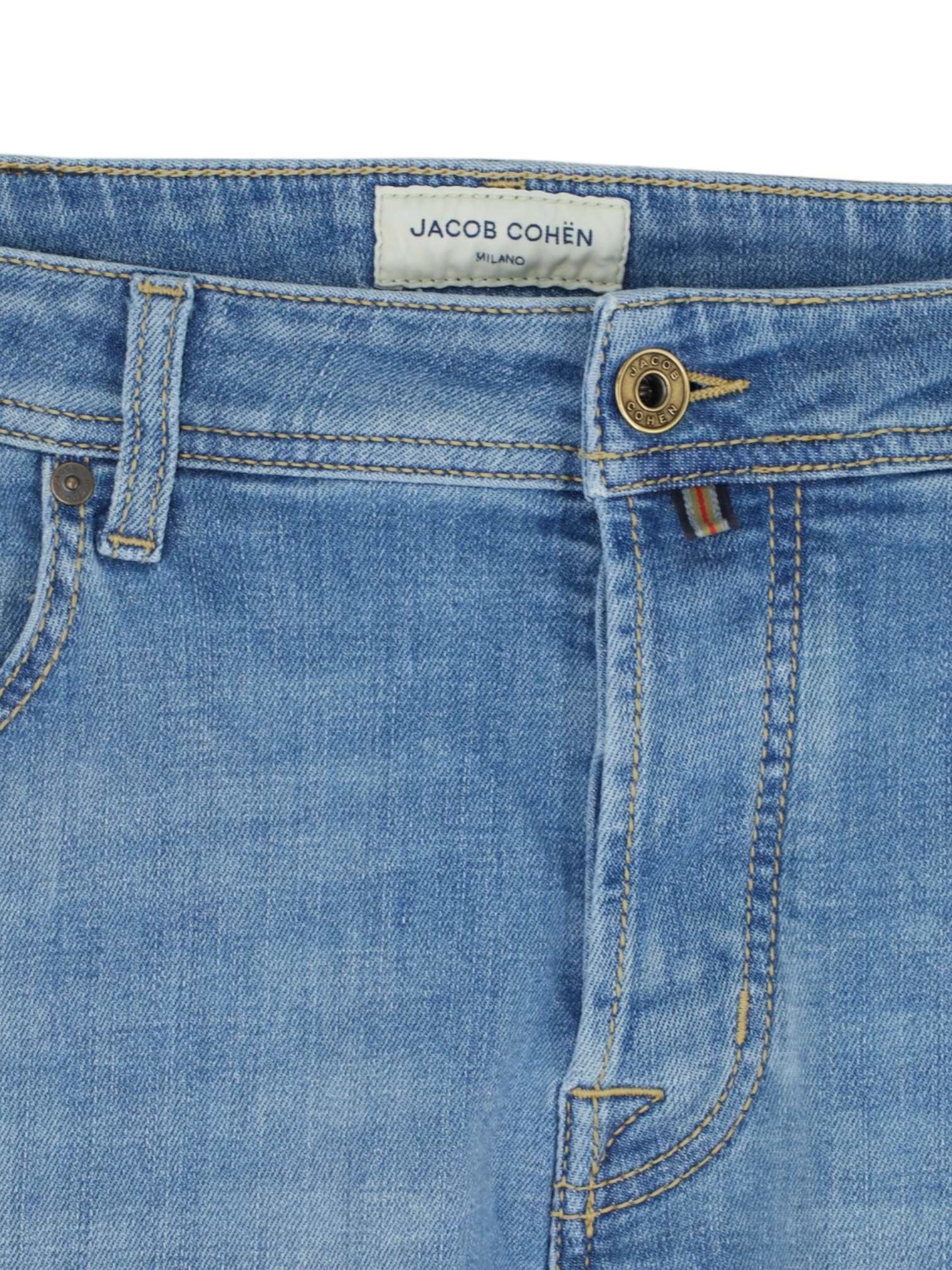 Jacob Cohen Light Blue Cotton-Stretch Twill Bard Jeans