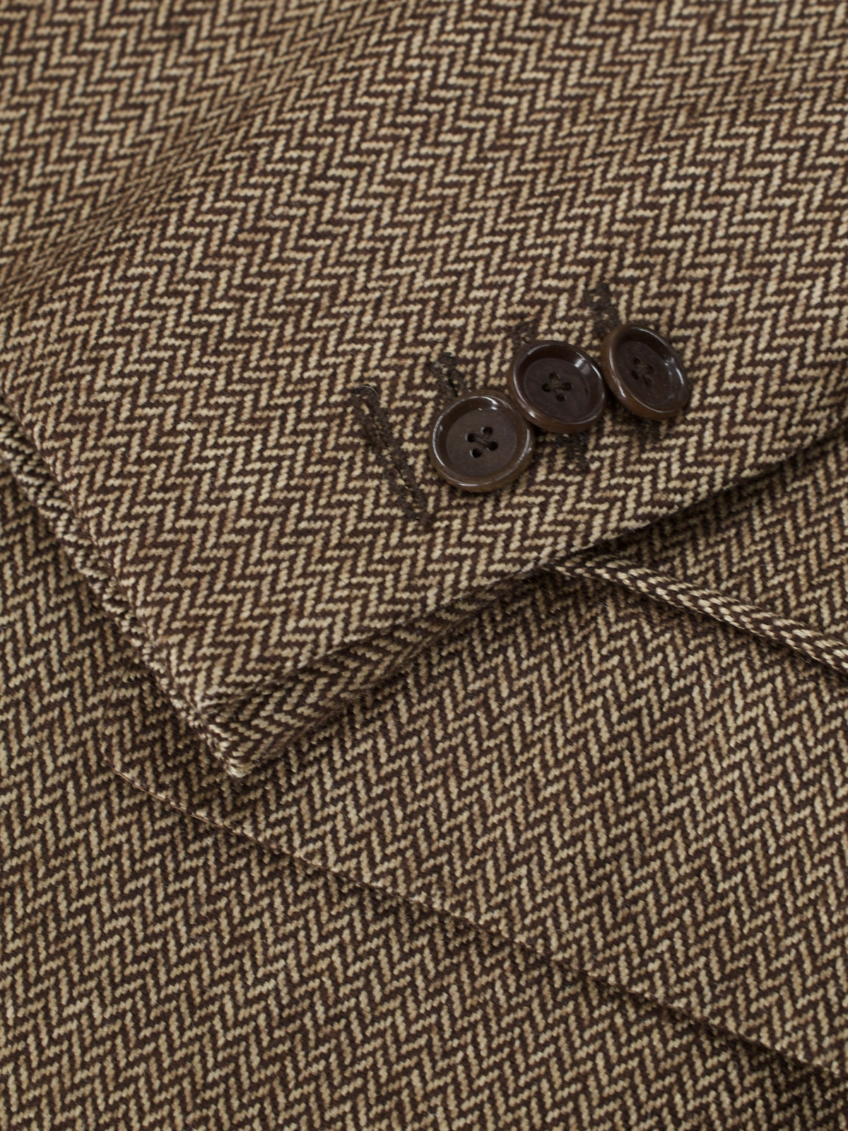 Ermenegildo Zegna Couture Brown Silk & Cashmere Herringbone Jacket