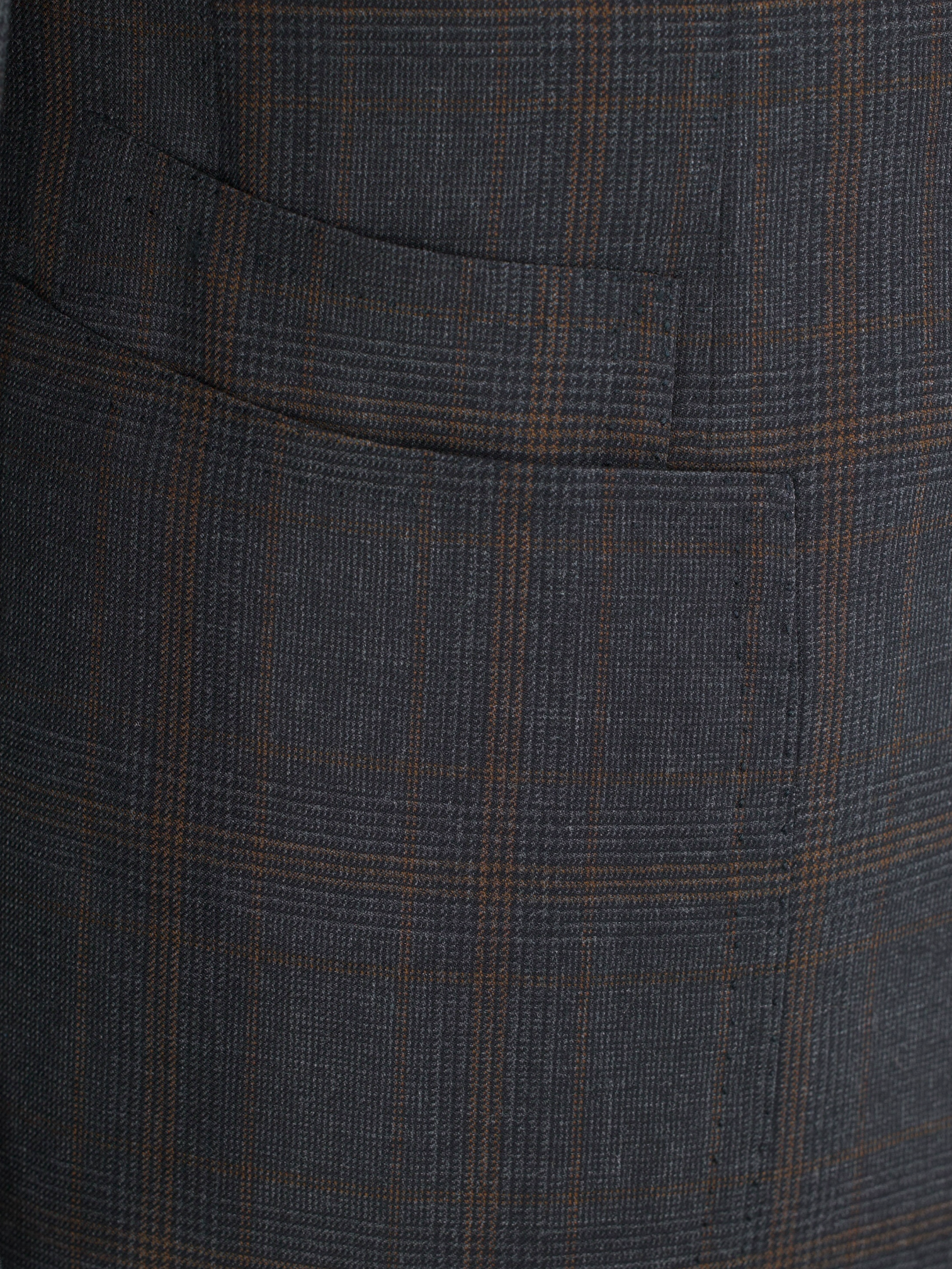 Cesare Attolini Dark Grey & Brown Super 130's & Cashmere Glenplaid Jacket