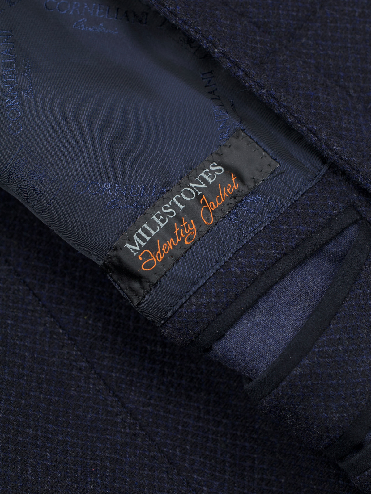 Corneliani ID Dark Blue Wool & Cashmere Milestone Fall Vespa Jacket