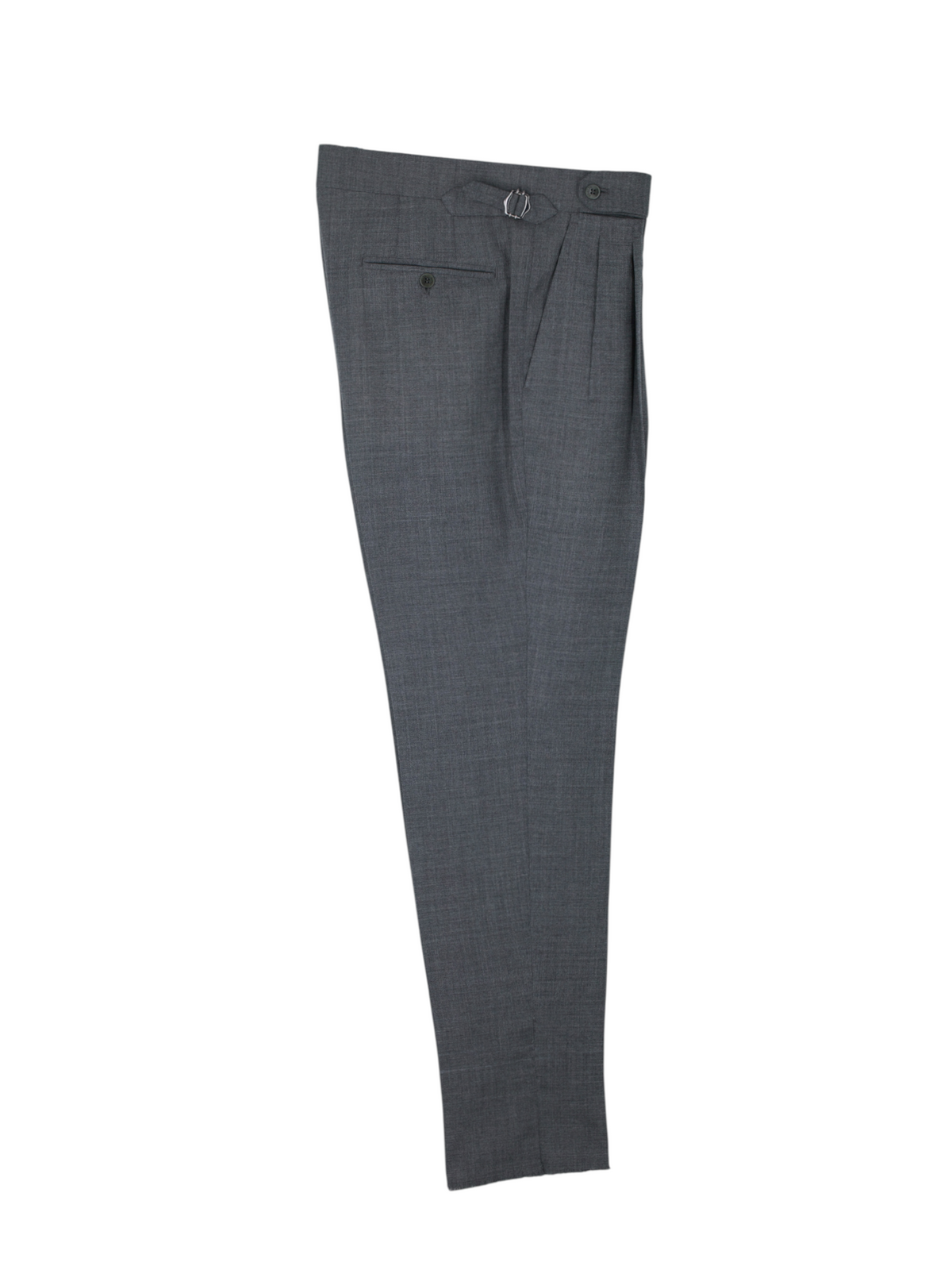 Sartoria Voglio Grey "Fresco III" Wool Melange Sartorial Trousers
