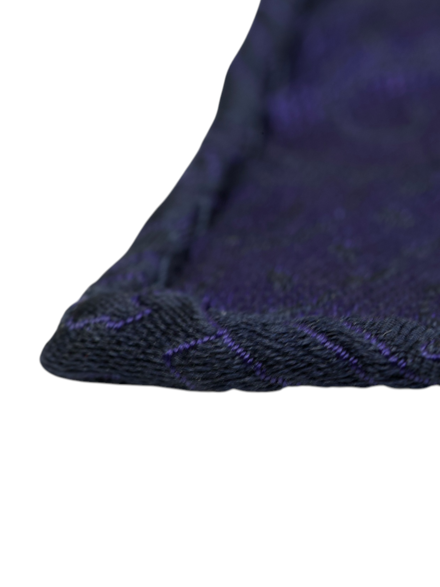 Kiton 5-Fold Navy Handrolled Silk Paisley Tie