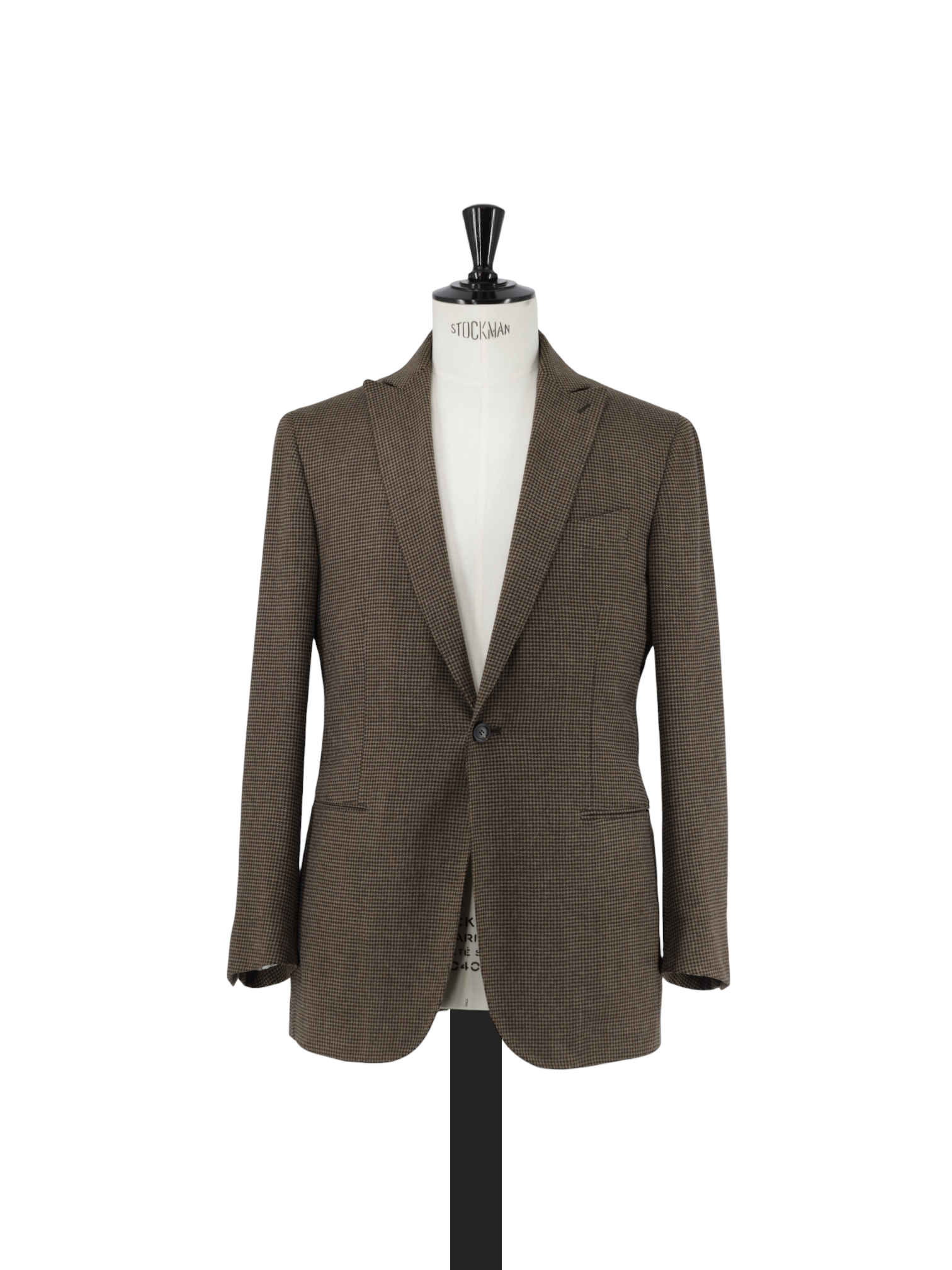 Stile Latino Brown Saxony-Wool Pied de Poule Jacket