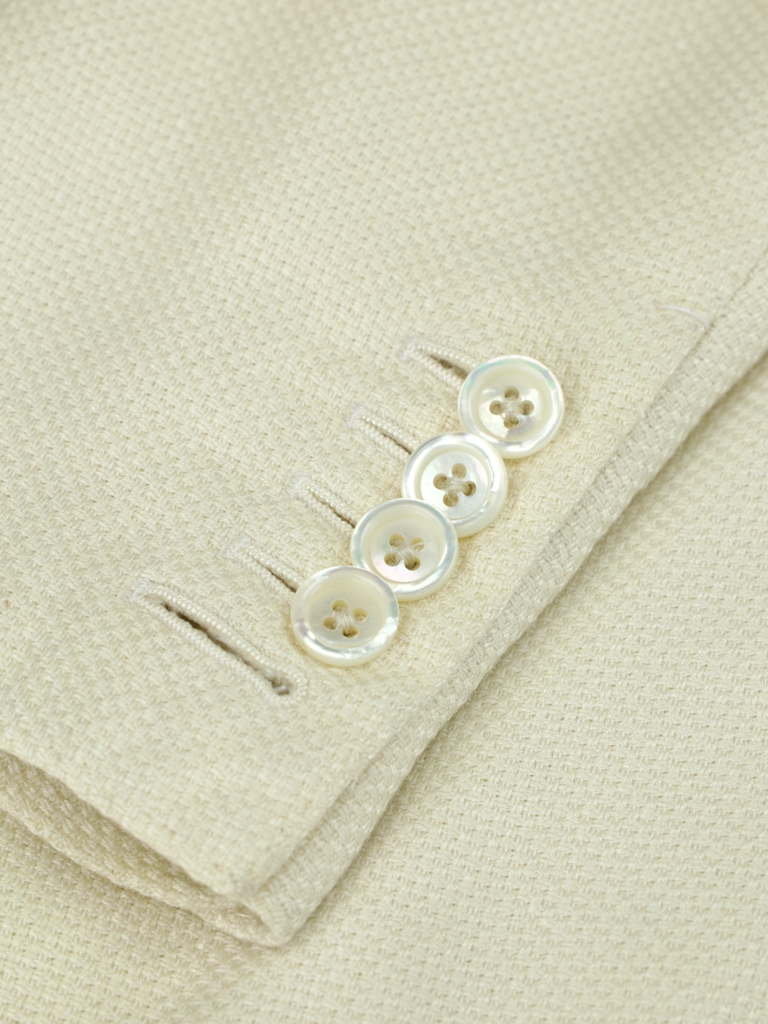 Tom Ford Offwhite Silk & Cotton Hopsack O'Connor Jacket