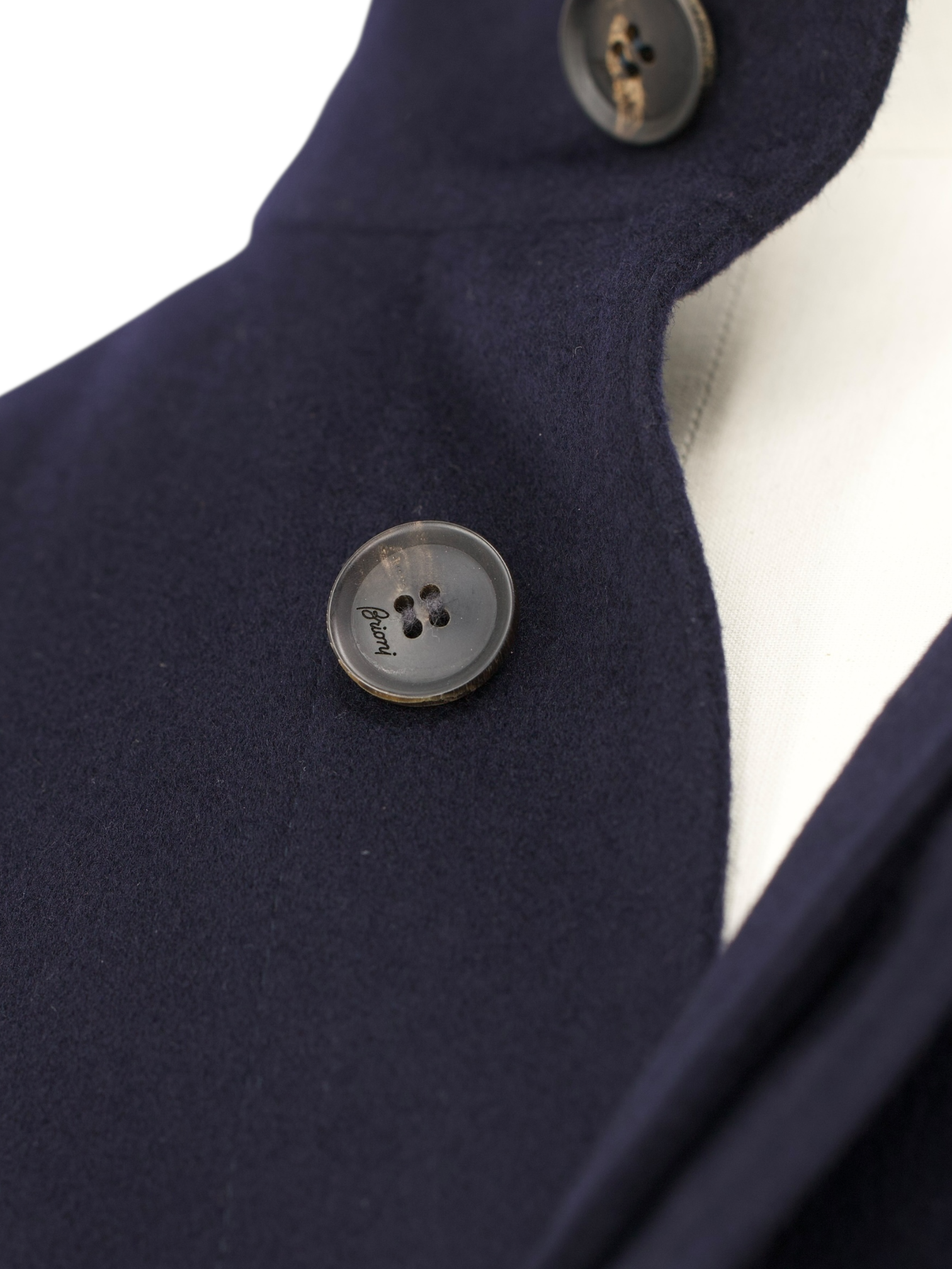 Brioni Navy Pure Stormsystem Wool Sartorial Overcoat