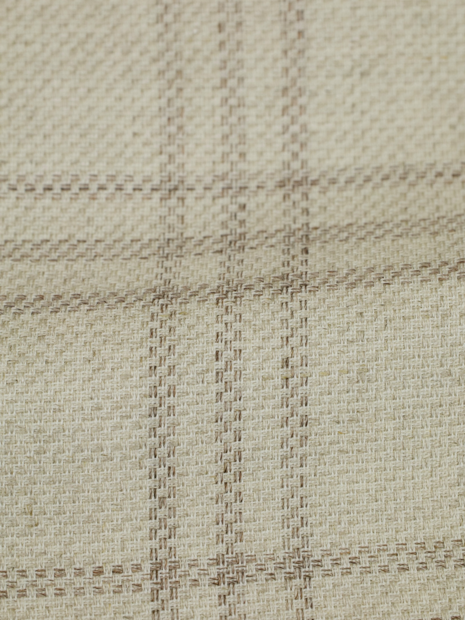 Etro Greige Cotton, Linen & Hemp Windowpane Jacket