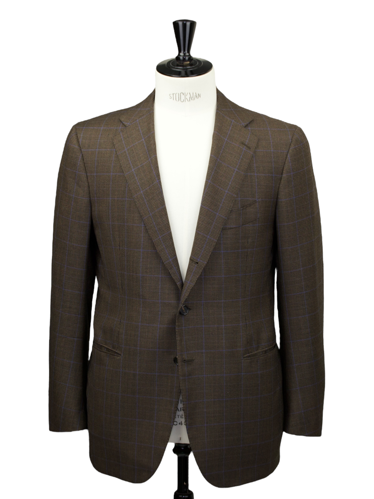 Cesare Attolini Dark Brown Windowpane & Puppytooth Jacket