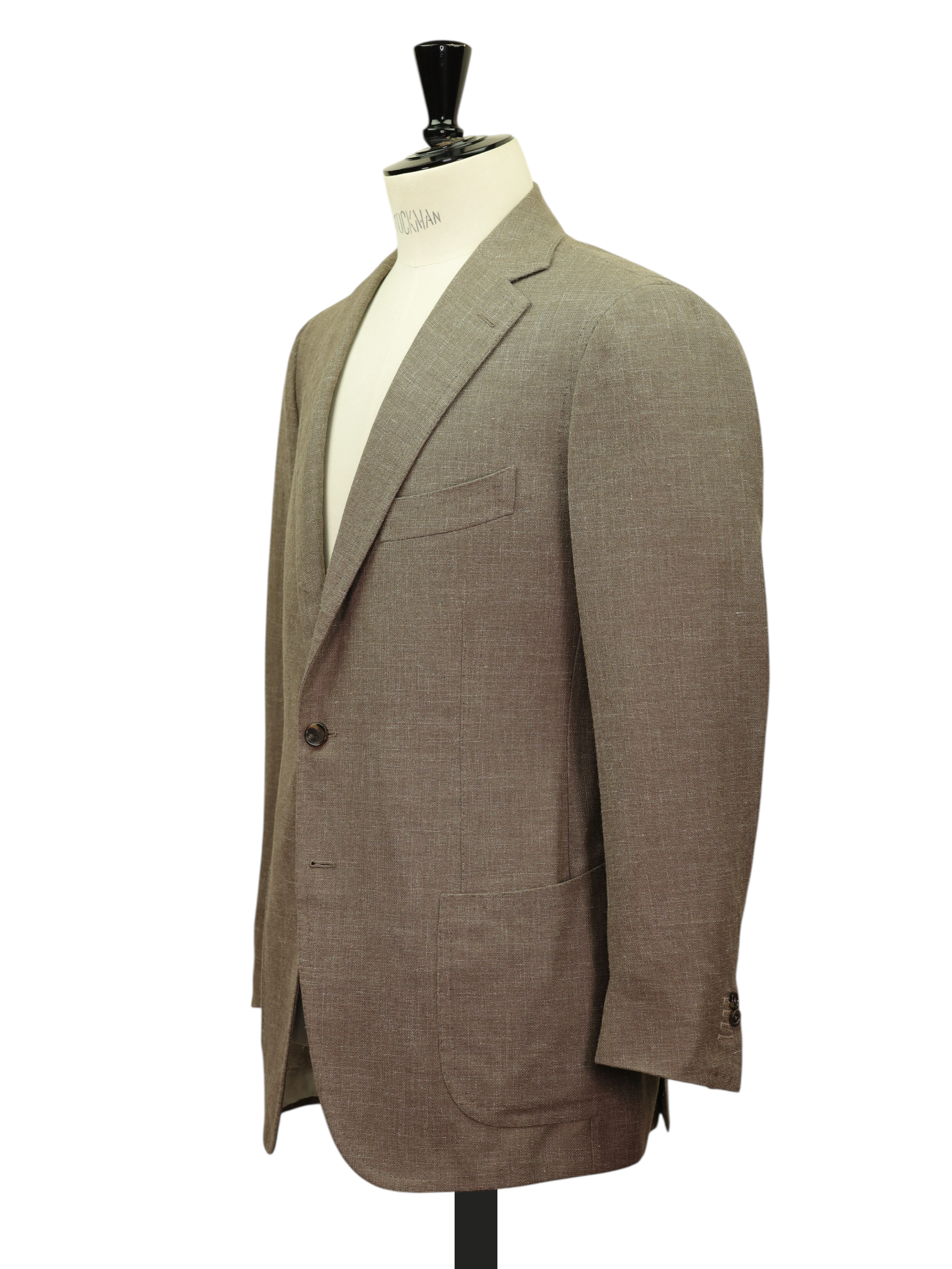 Cesare Attolini Light Brown Wool, Silk & Linen Hopsack Jacket