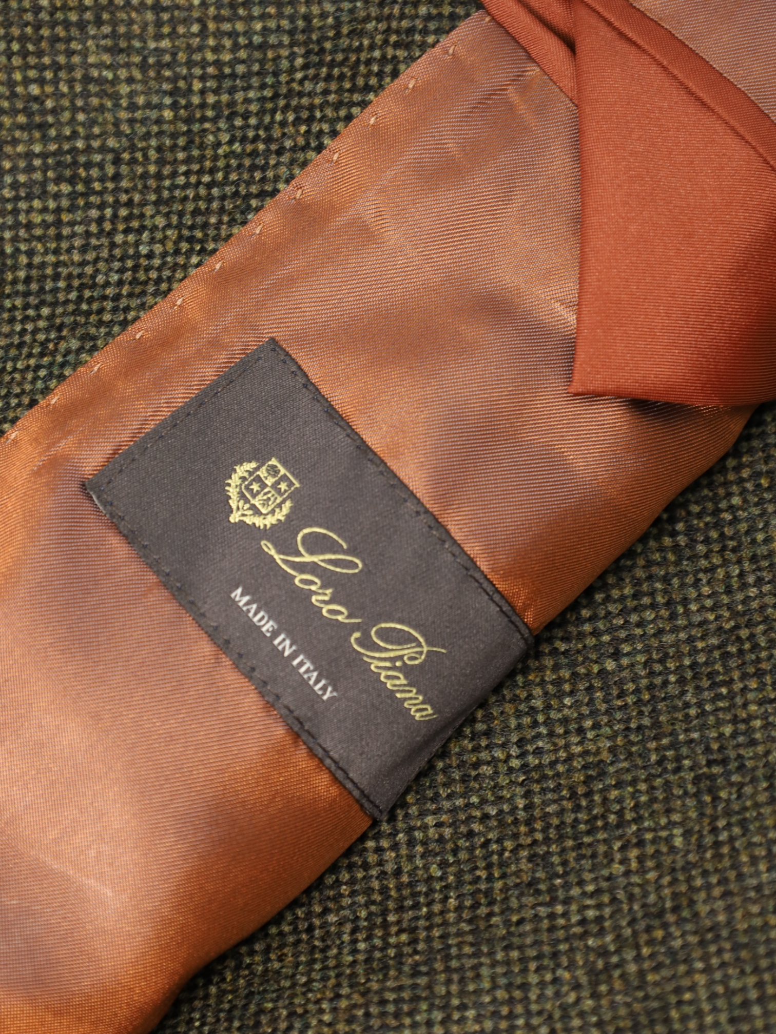 Loro Piana Olive Green Wool & Cashmere Sartorial Blazer