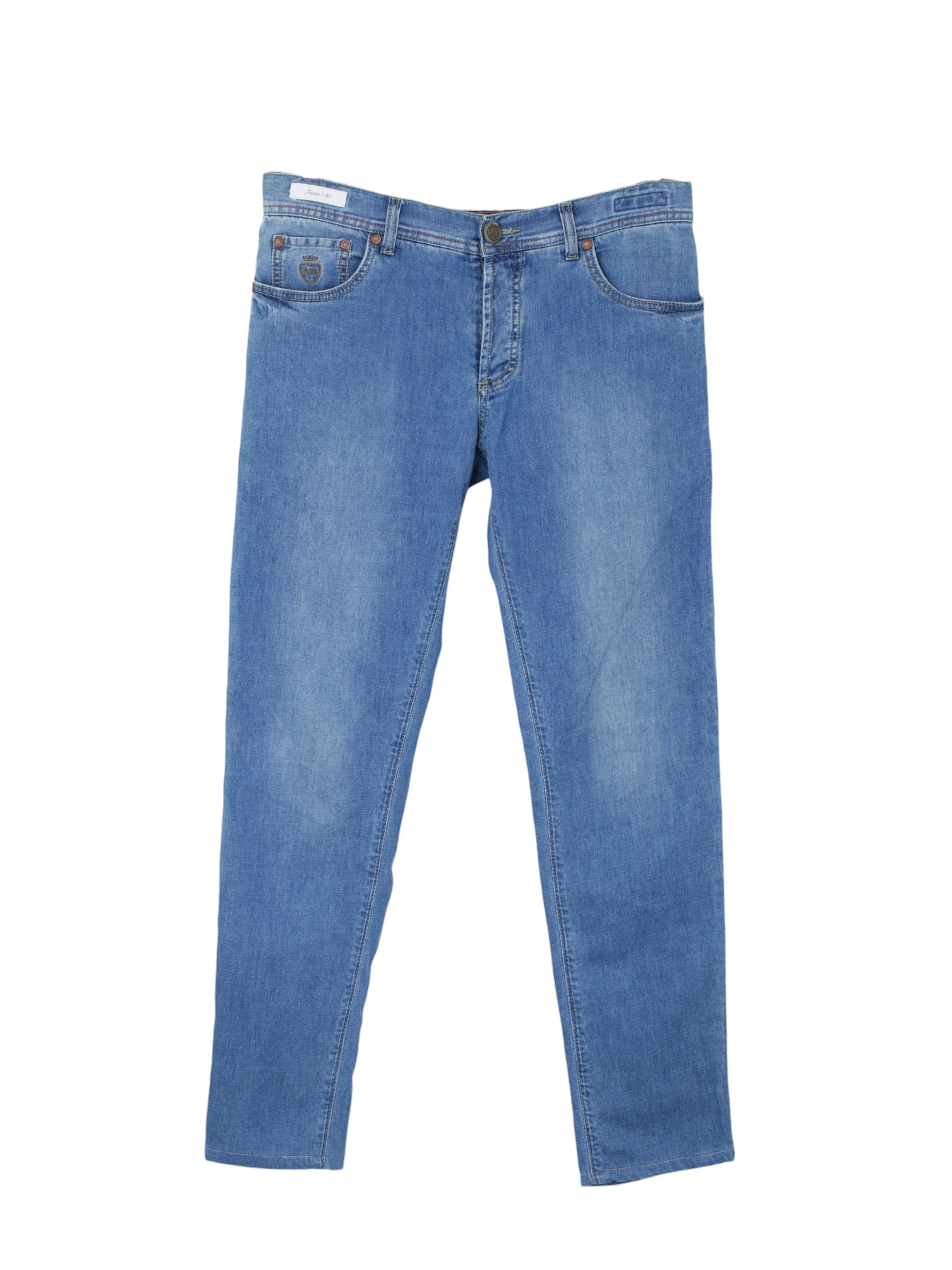 Richard J. Brown Light Blue Cotton, Linen & Stretch "Tokyo-S" Jeans