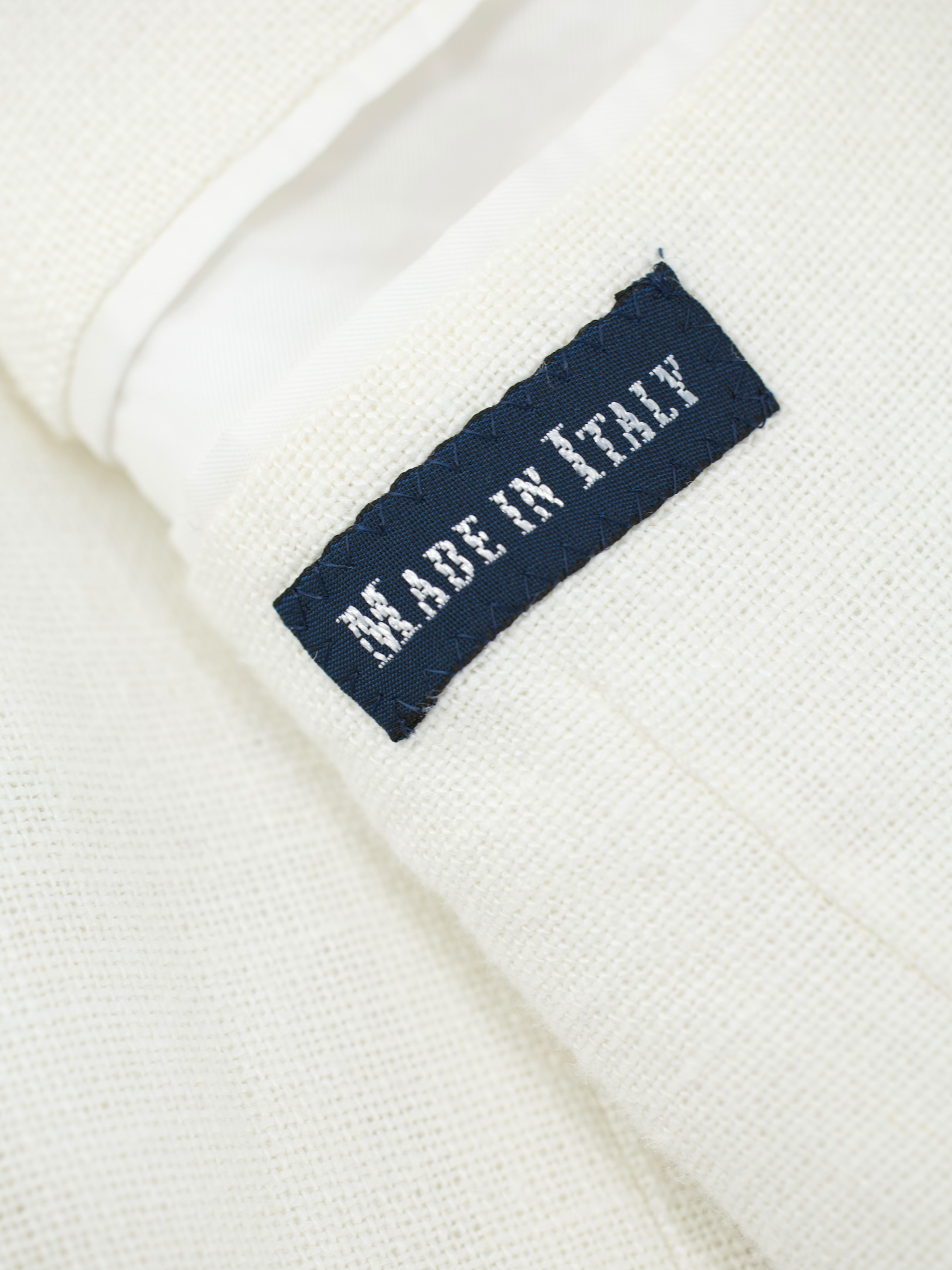 Ralph Lauren White Pure-Linen Hopsack Summer Jacket